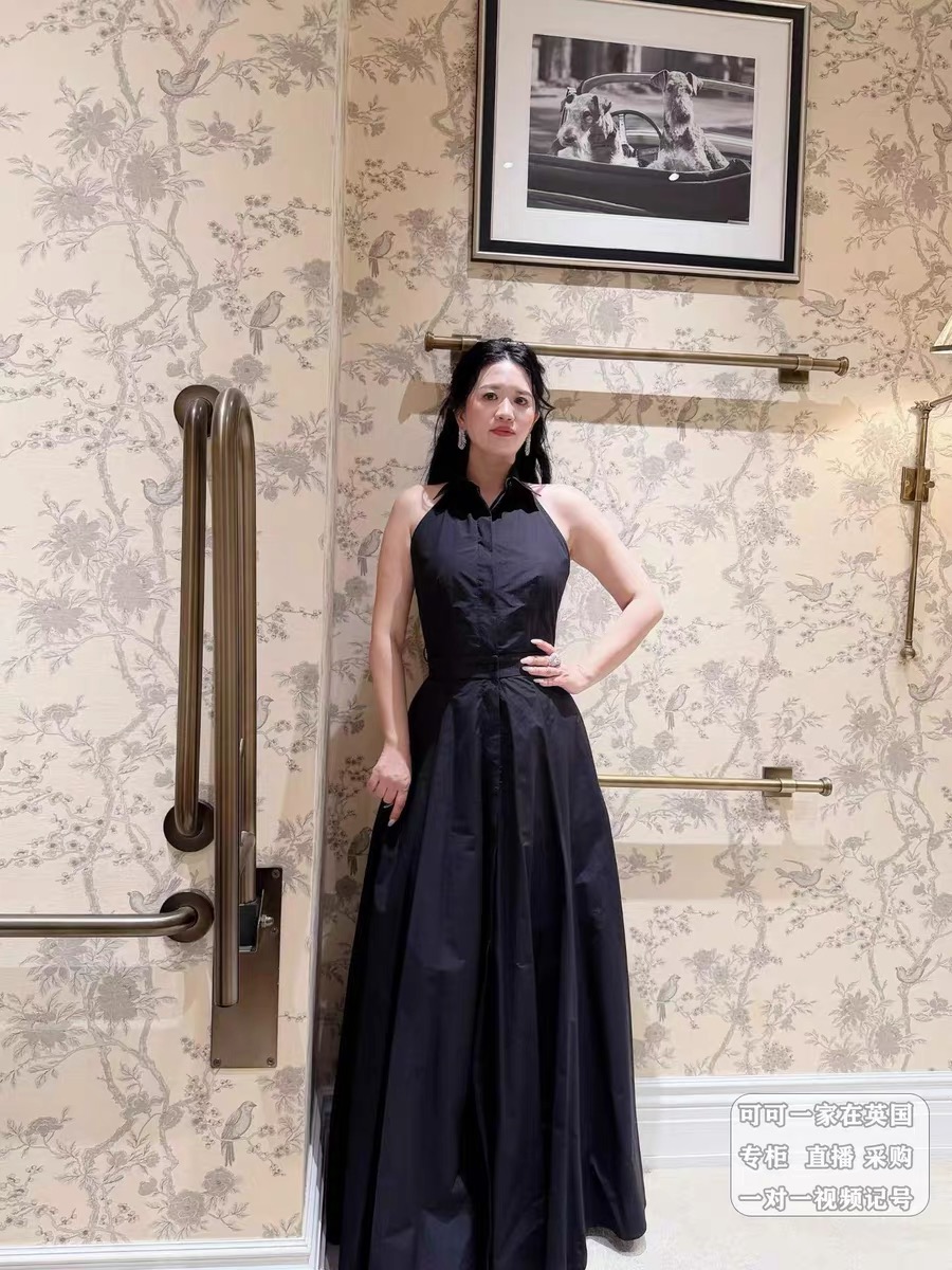 Ralp 26ss halter neck backless dress