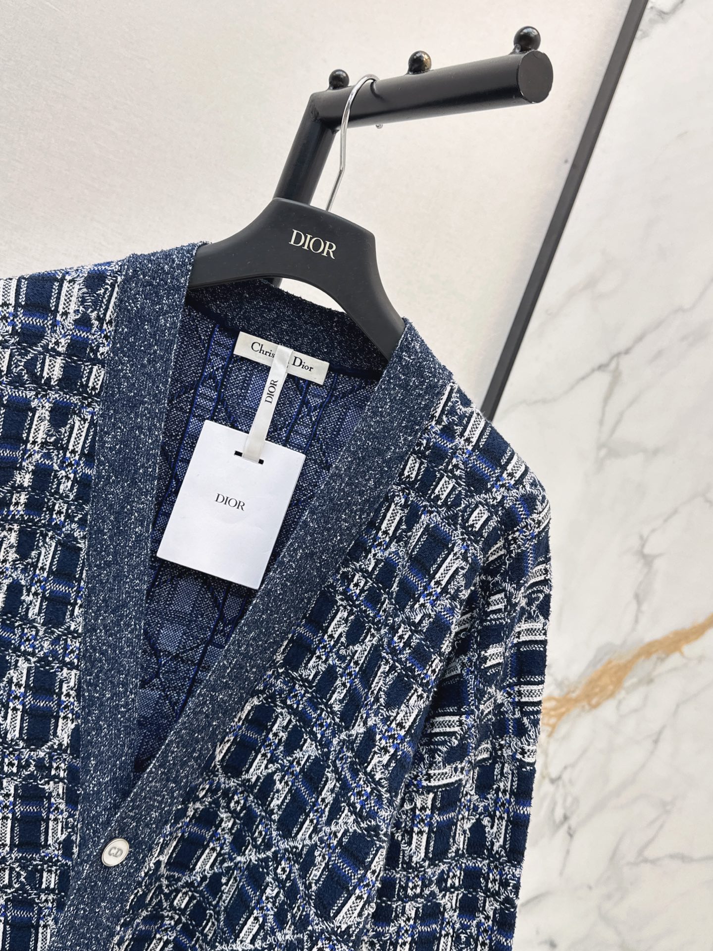 CD 26ss check cardigan