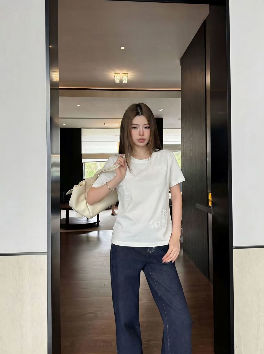 Chan 26ss beading t-shirt