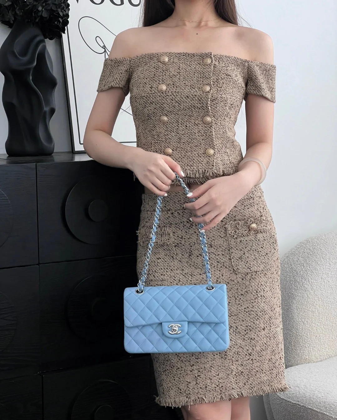 Chan cf23 chain shoulder bag