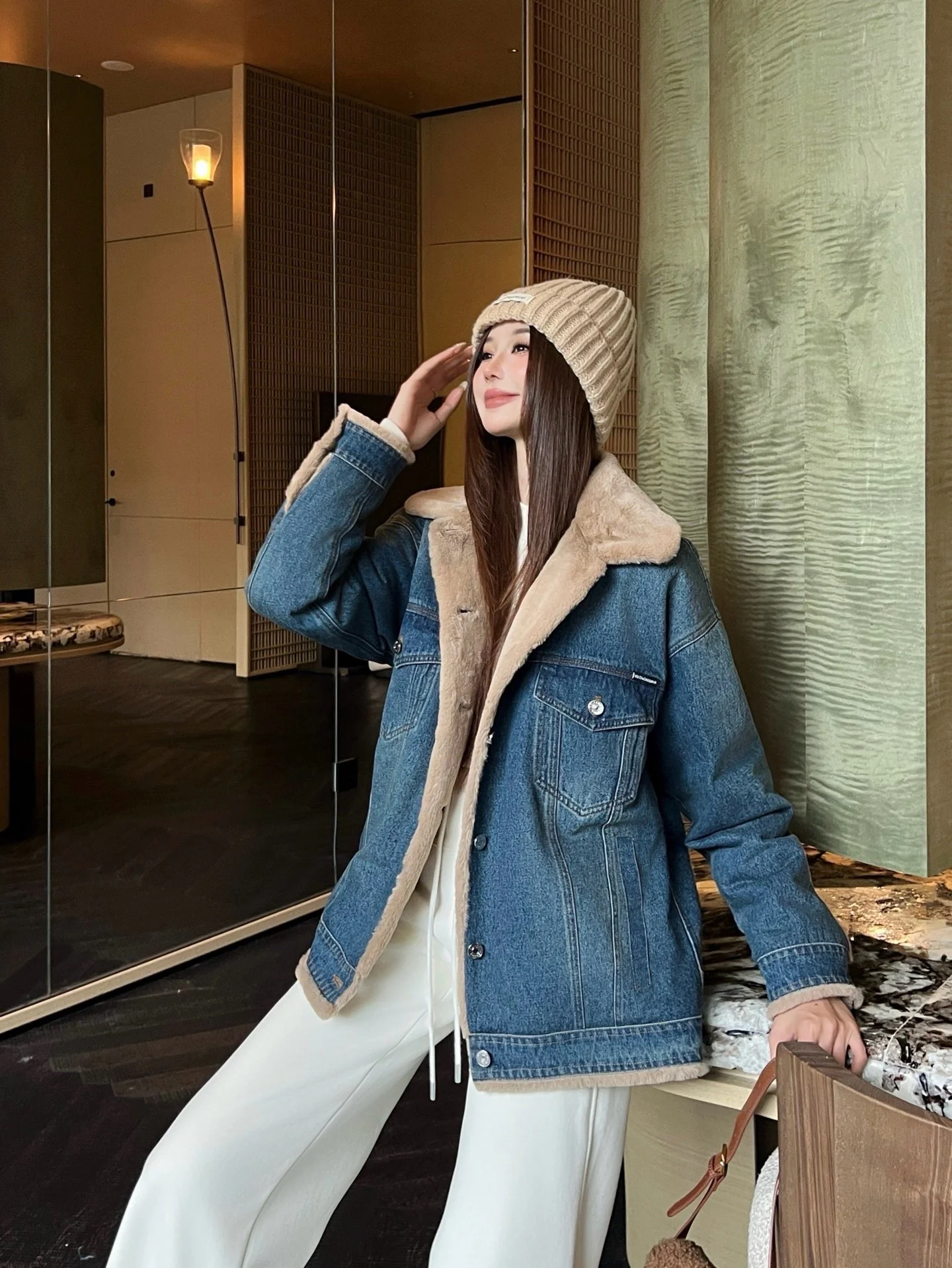 Ralp 25fw denim padded jacket