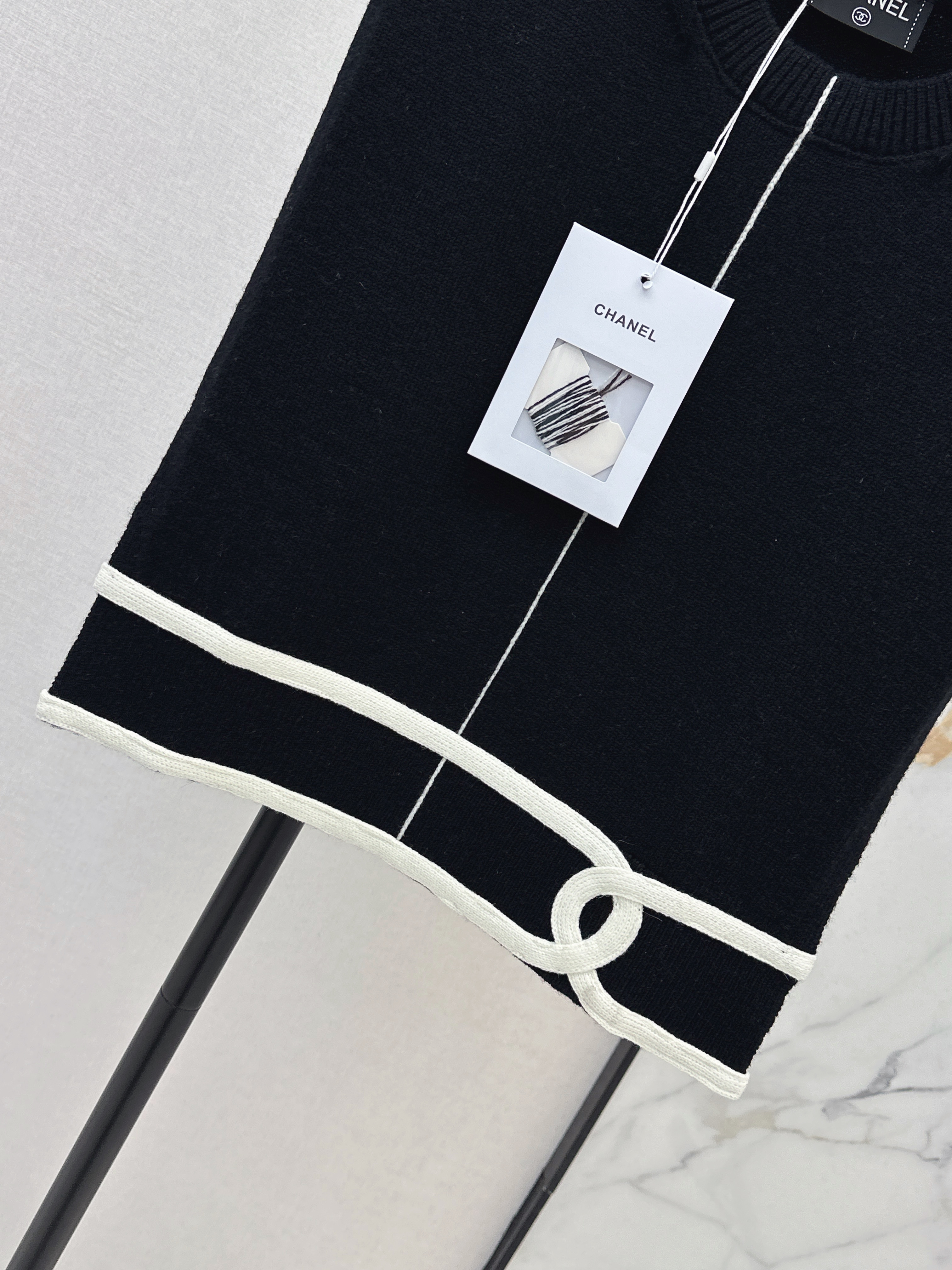 Chan 26ss jacquard knit vest