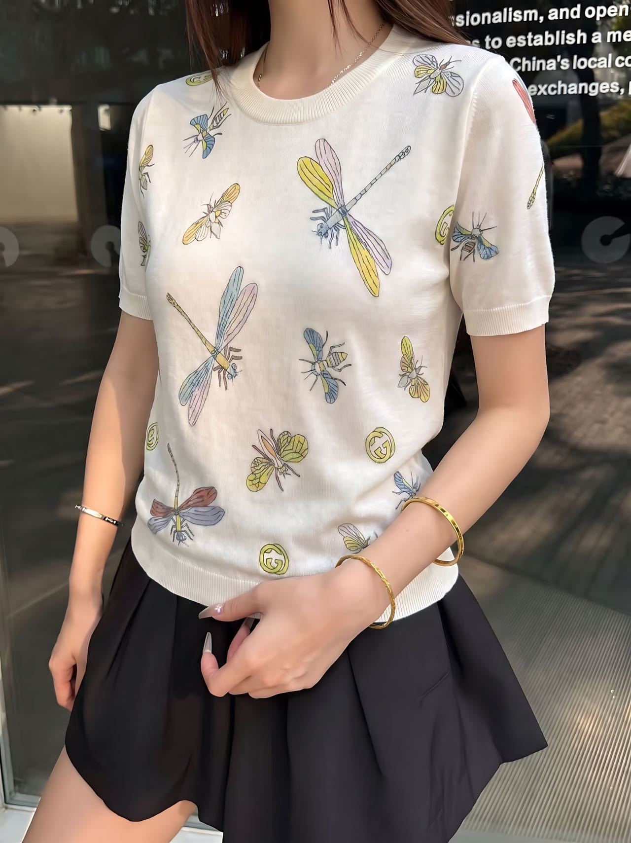 Guc 26ss embroidery sweater
