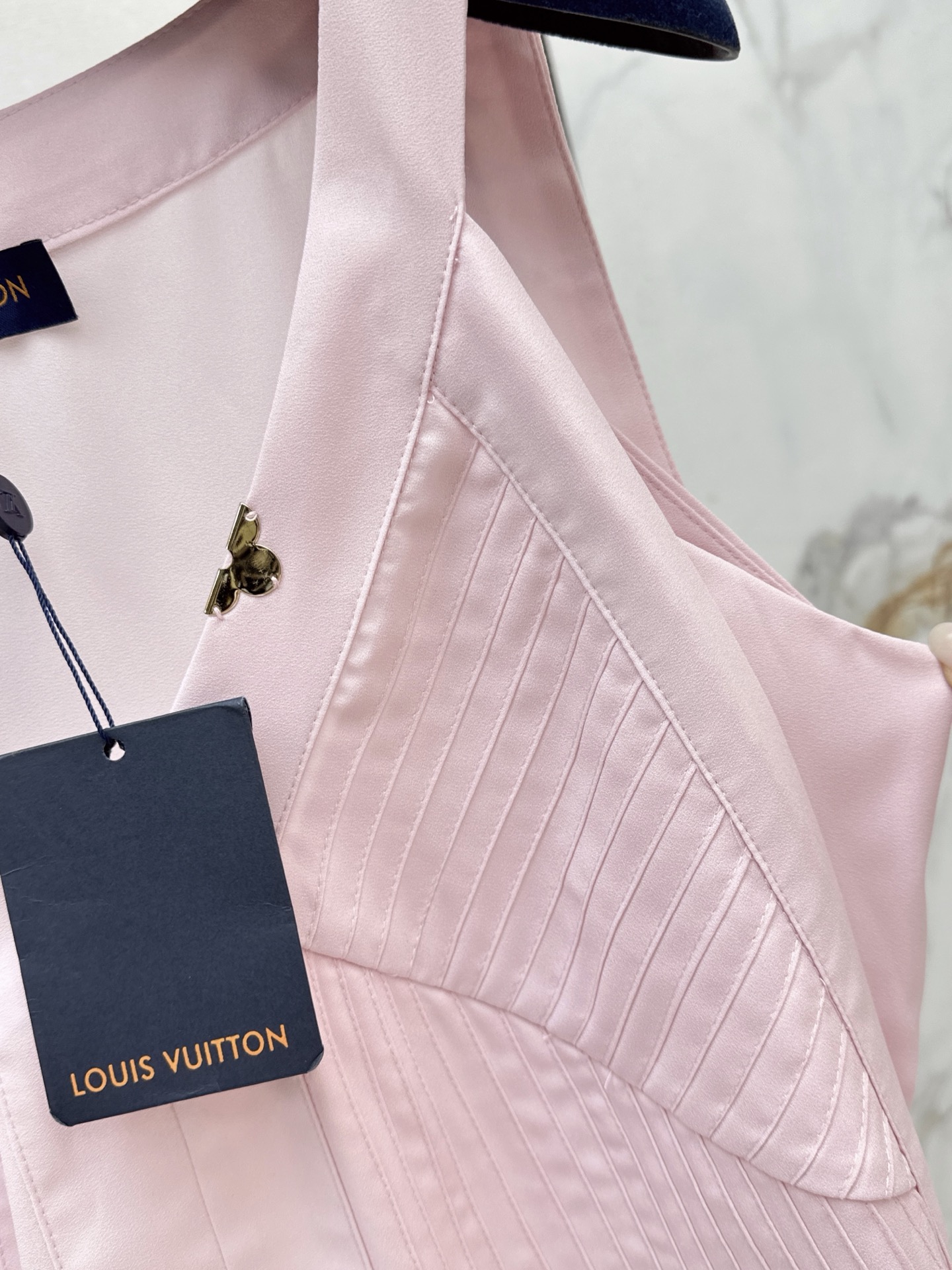 Loui 26ss pleated vest dress