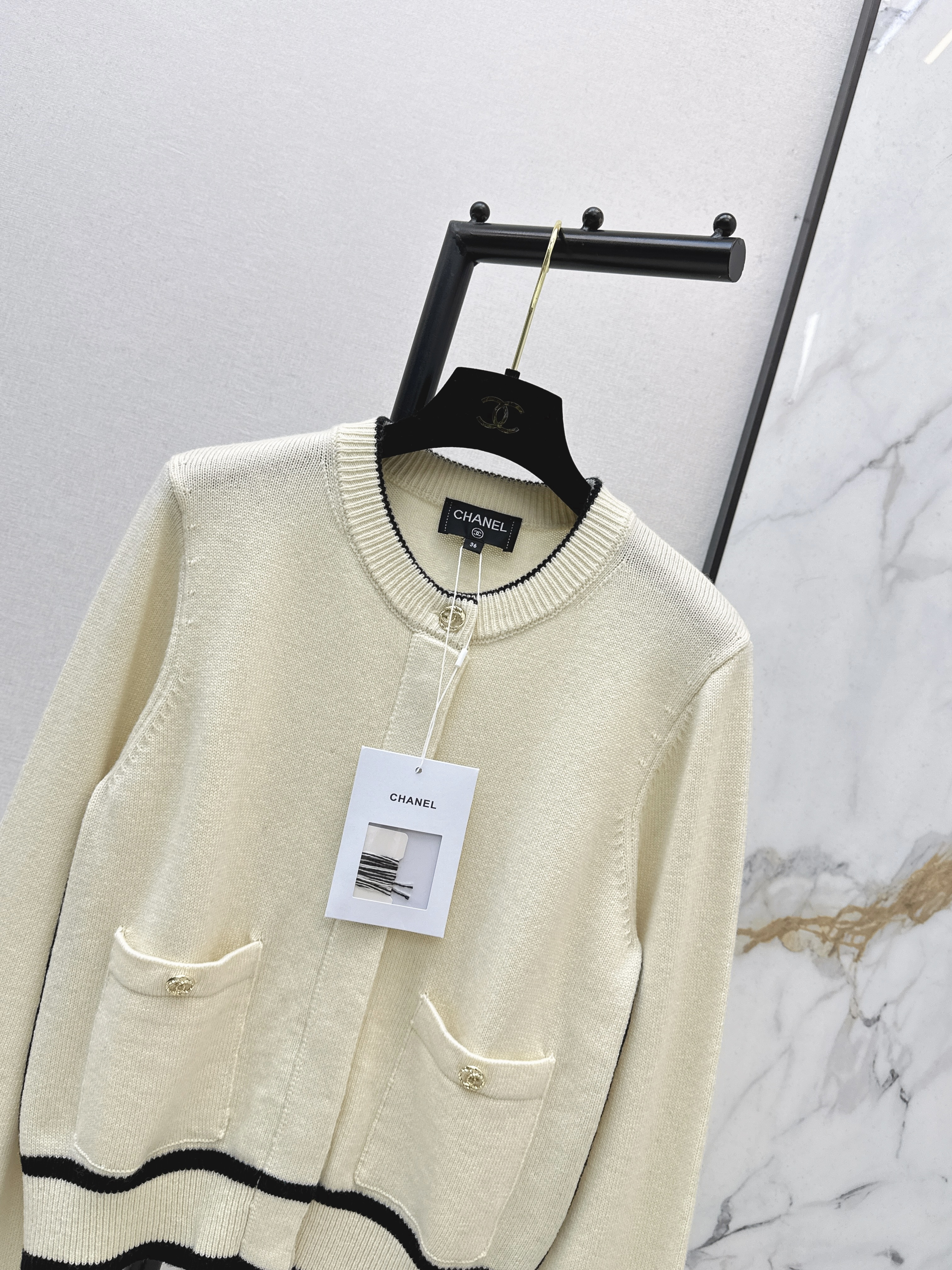 Chan 26ss jacquard cardigan