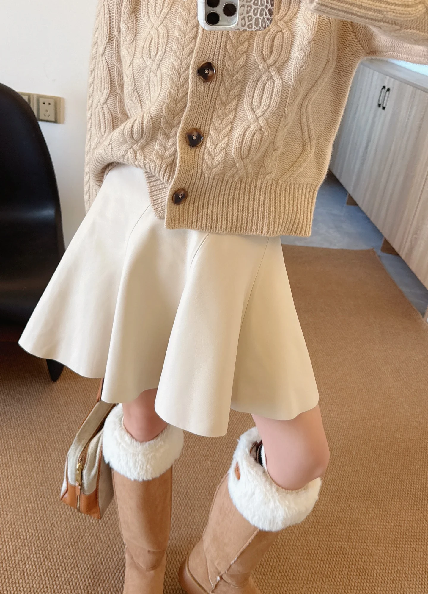 Ralp 25fw leather skirts