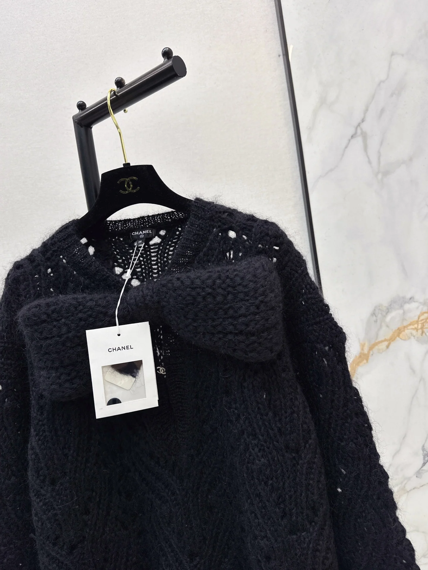 Chan 26ss knit bow dress