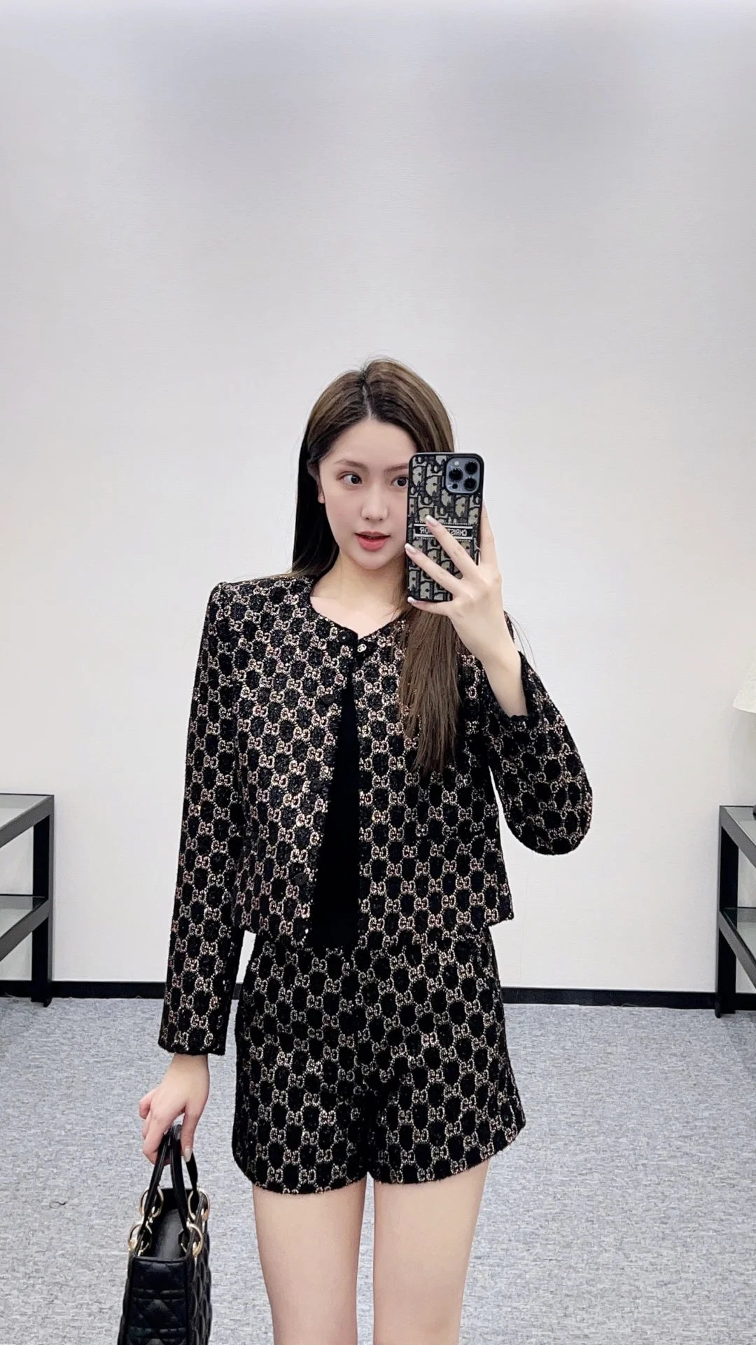 Gucc 26ss rhinestones blazer