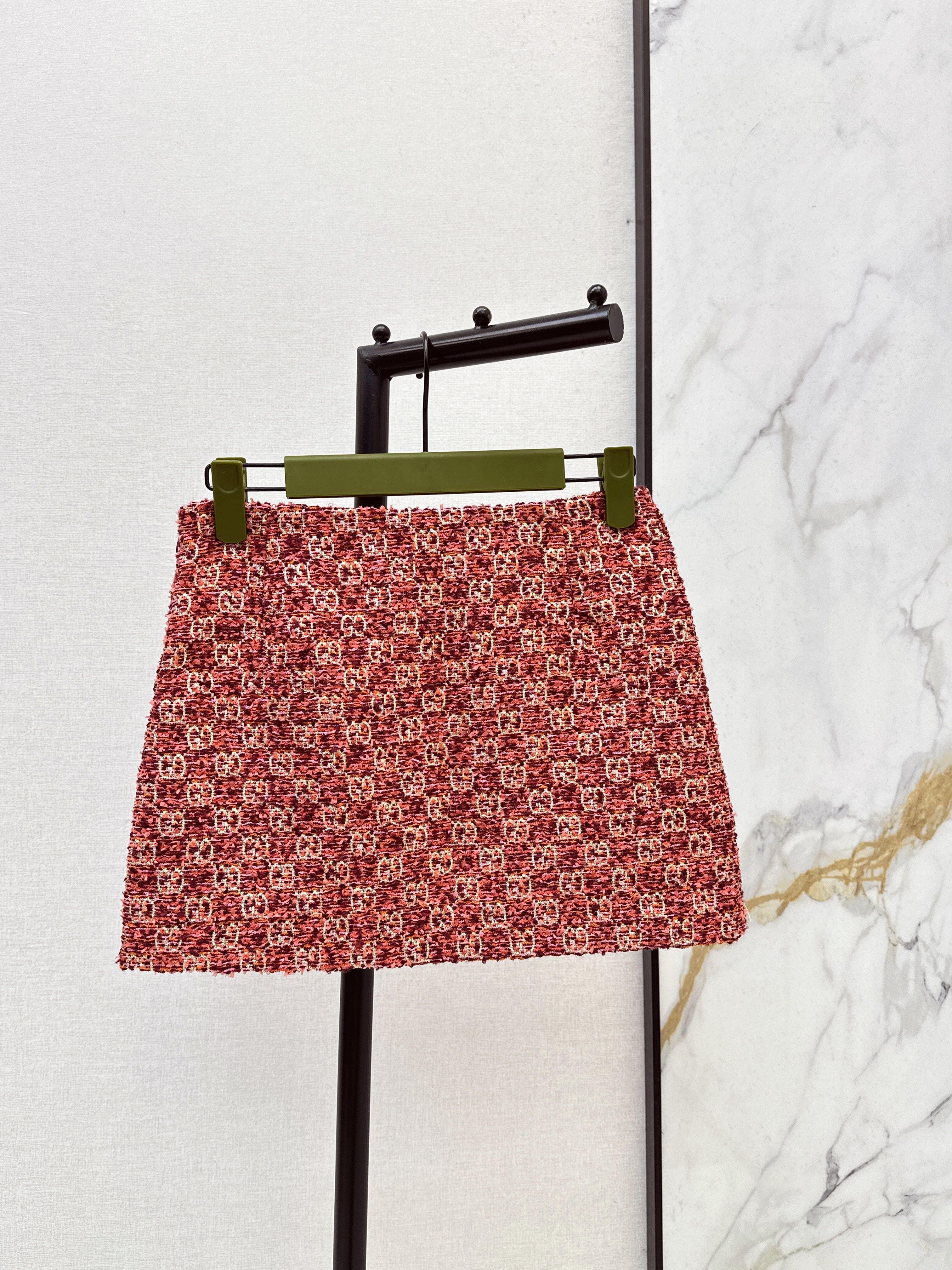 Guc 26ss jacquard mini skirt