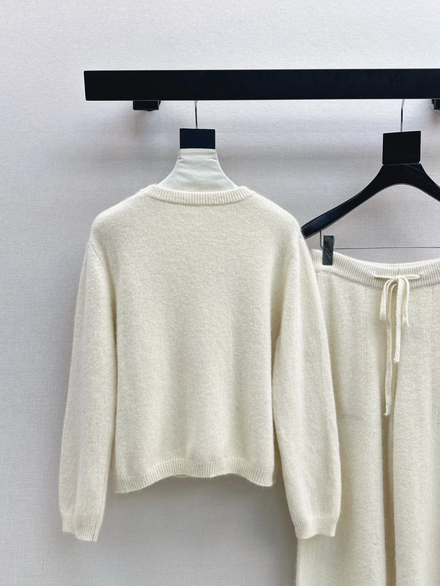 Miu 25fw knit bow sweater+pants outfit sets