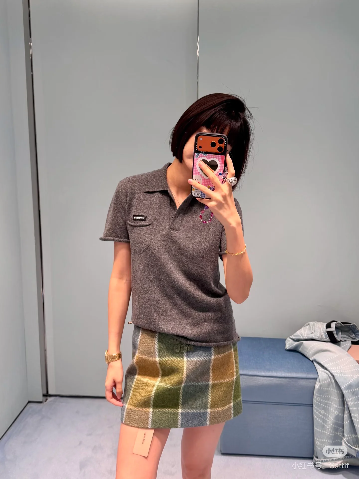 Miu 26ss polo knitwear