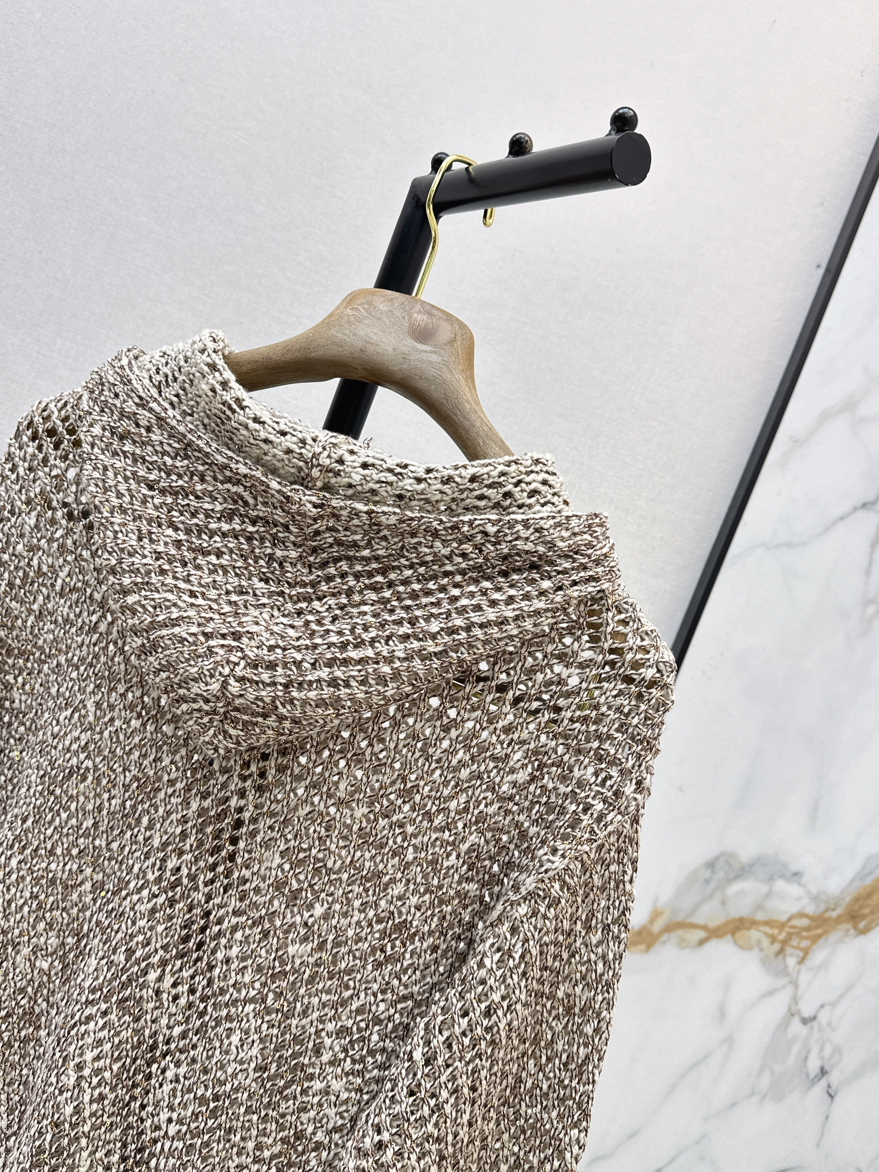 Brun 26ss hooded knit jacket