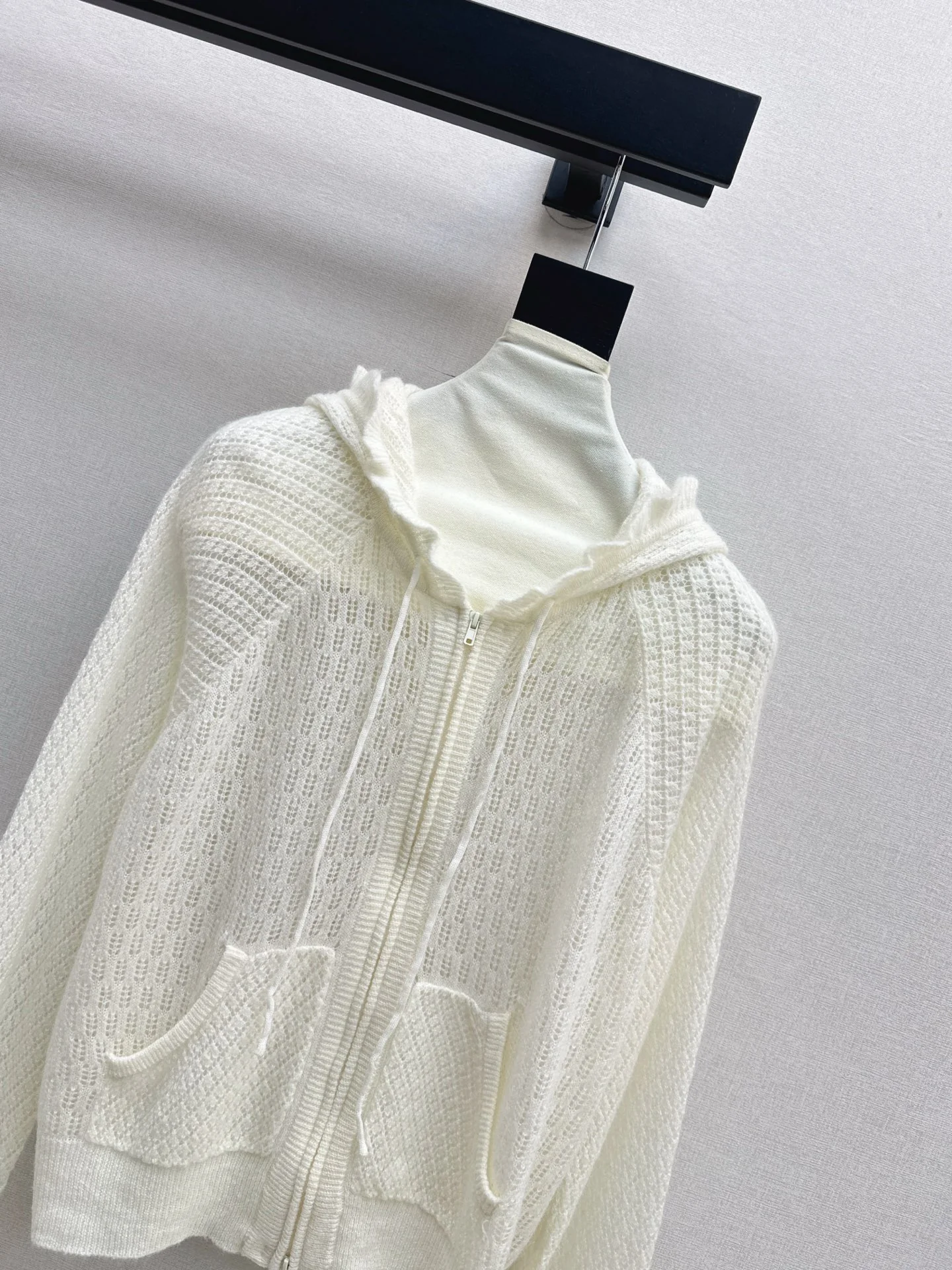 CD 25fw hooded knit cardigan