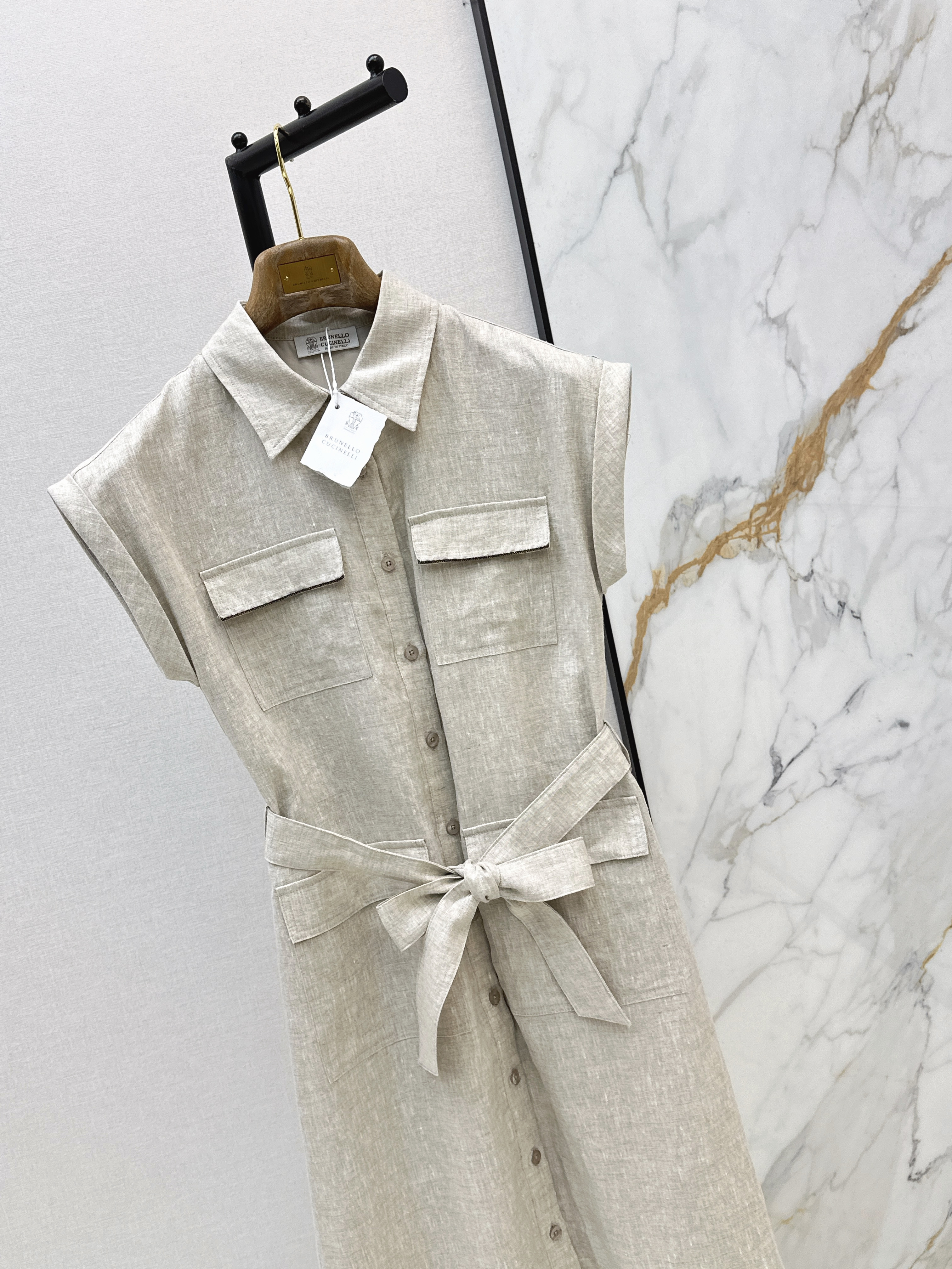 Brun 26ss linen dress