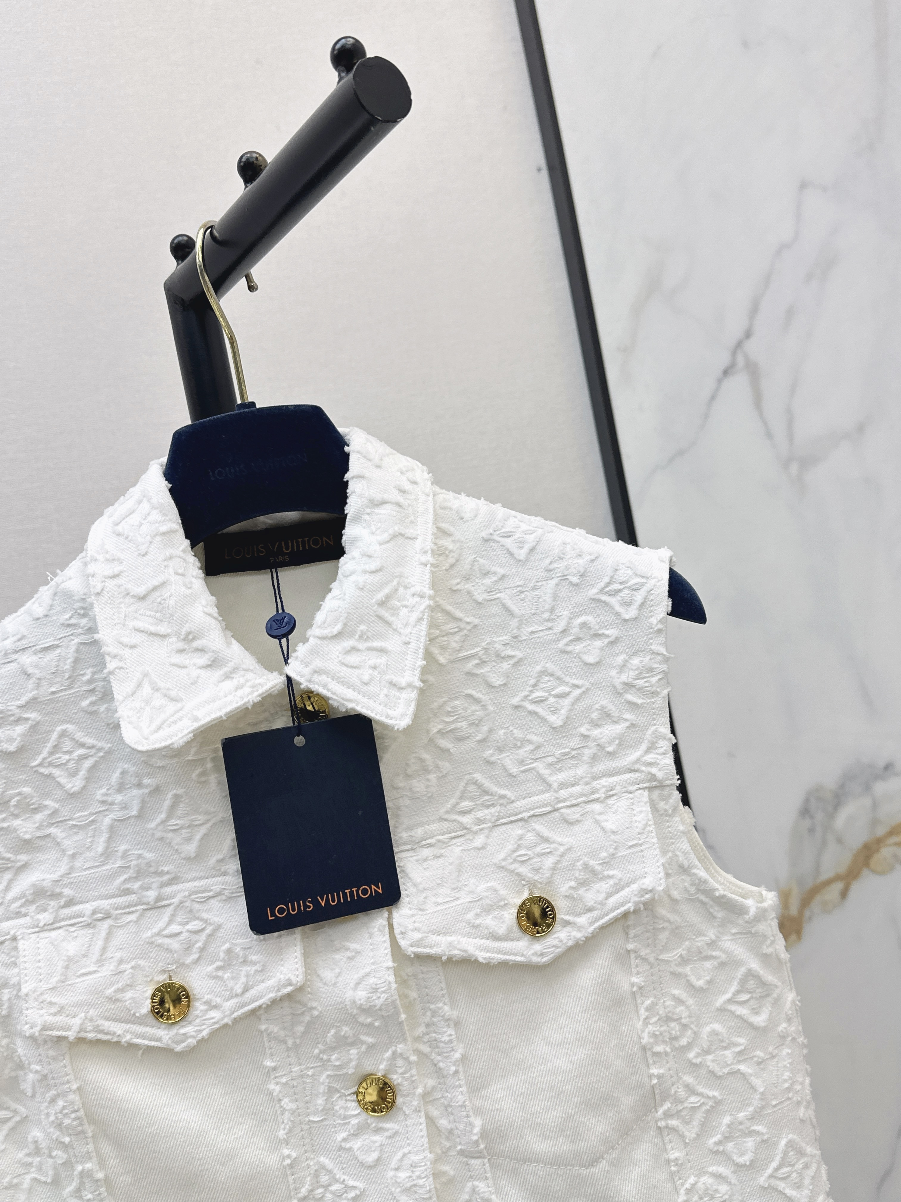 Loui 26ss jacuard denim vest