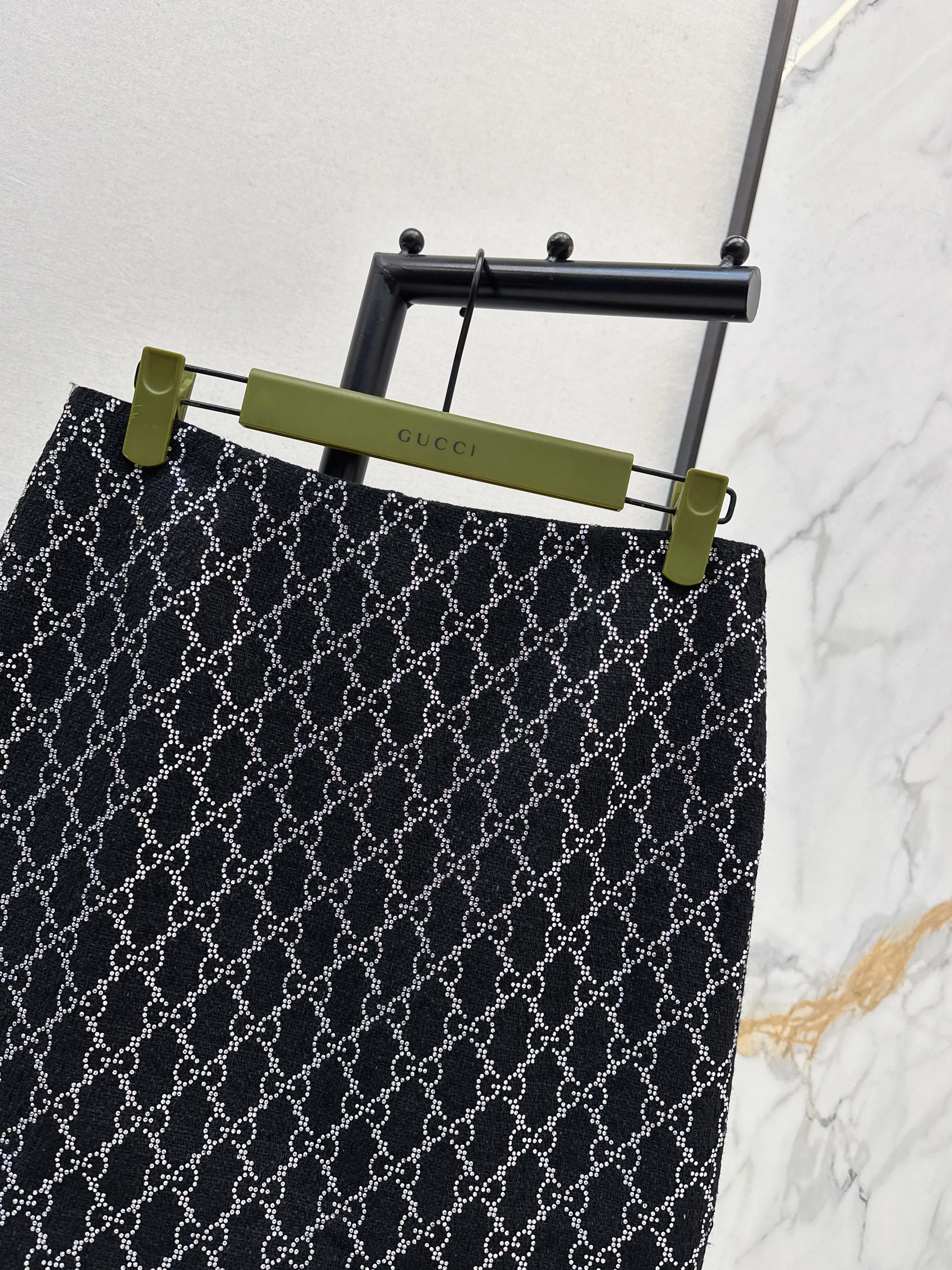 Gucc 26ss rhinestone skirts