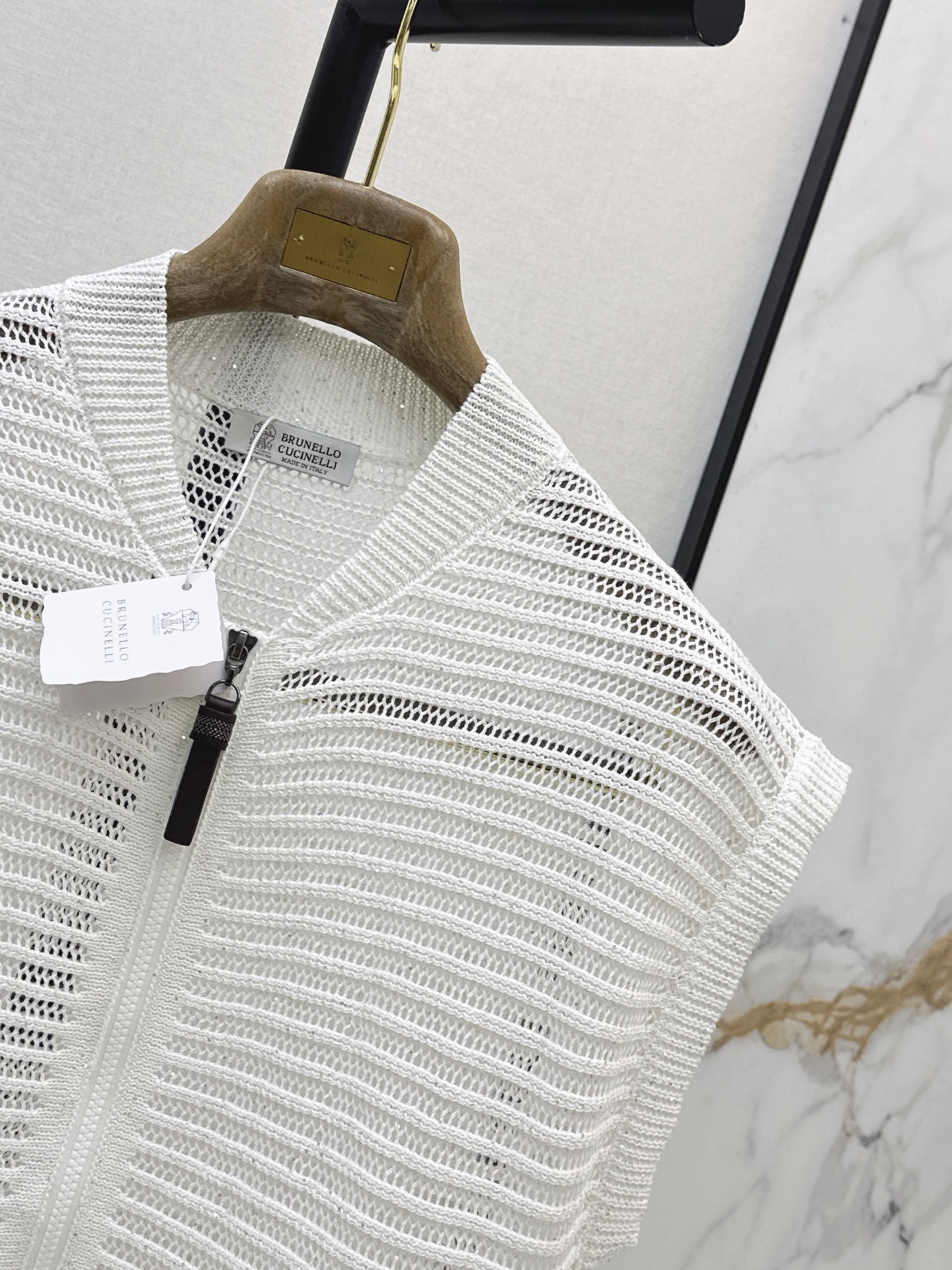 Brun 26ss sleeveless knit cardigan