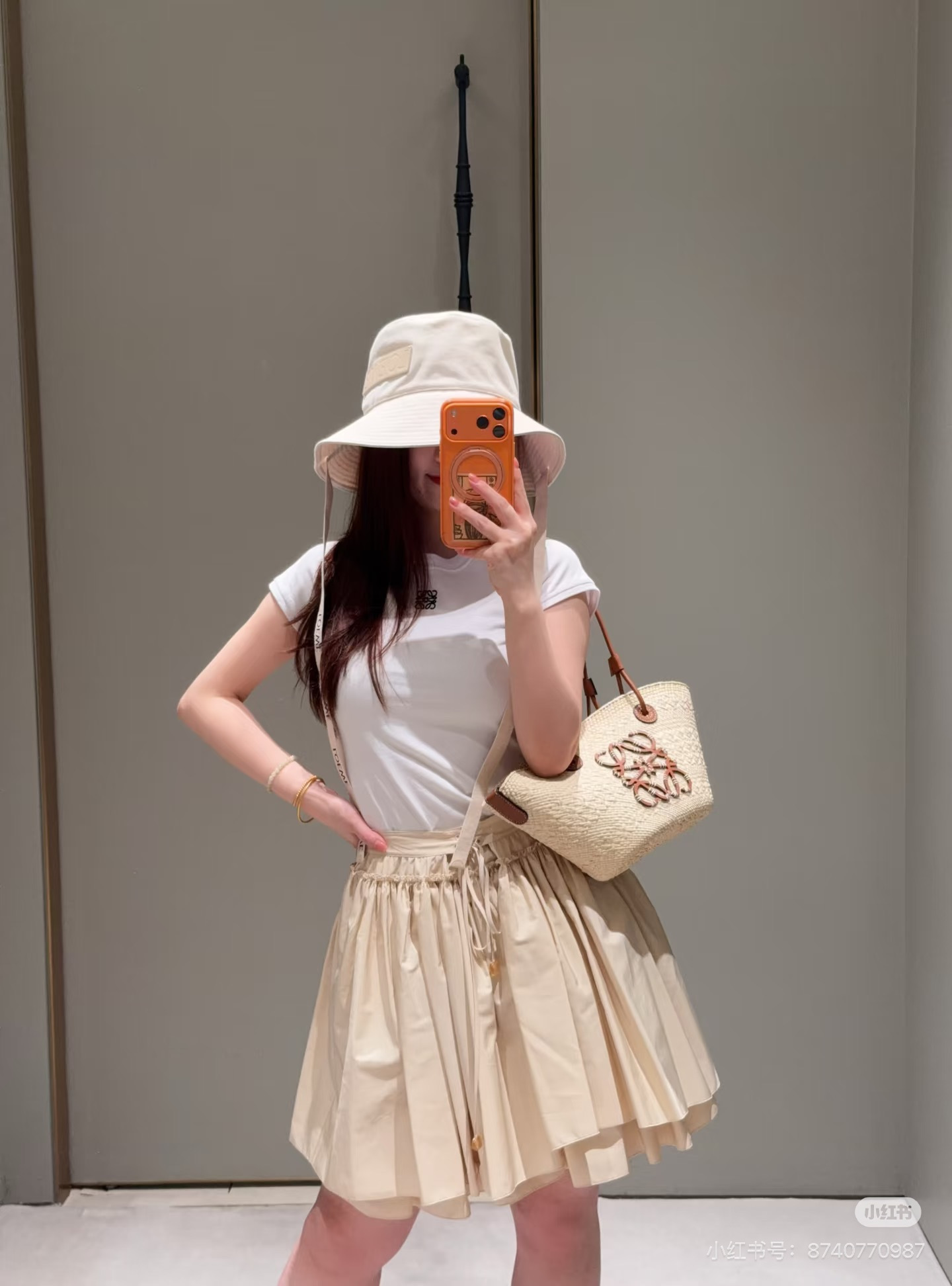 Loe 26ss ruffle mini skirt