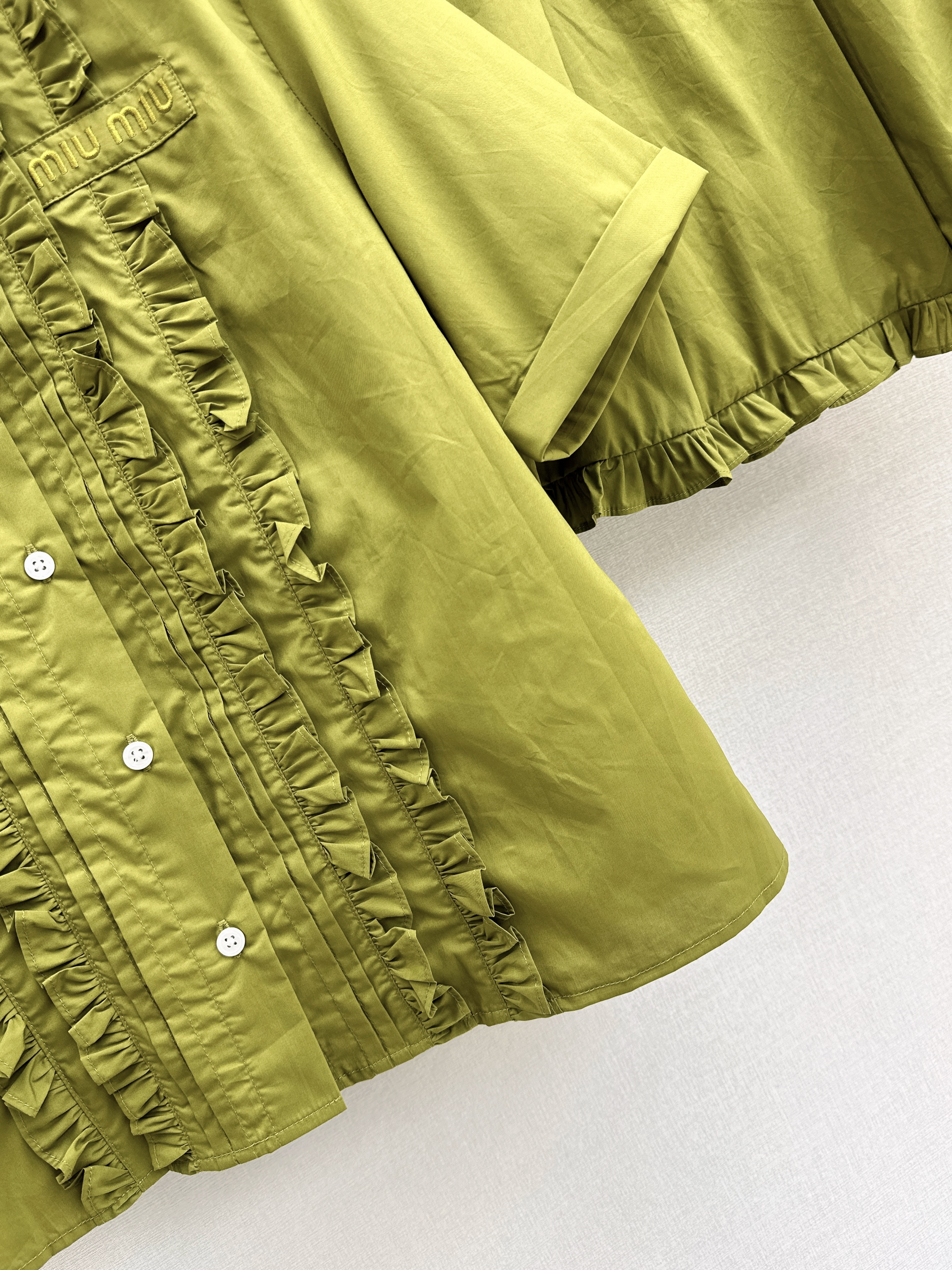Miu 26ss ruffle shirt skirt sets