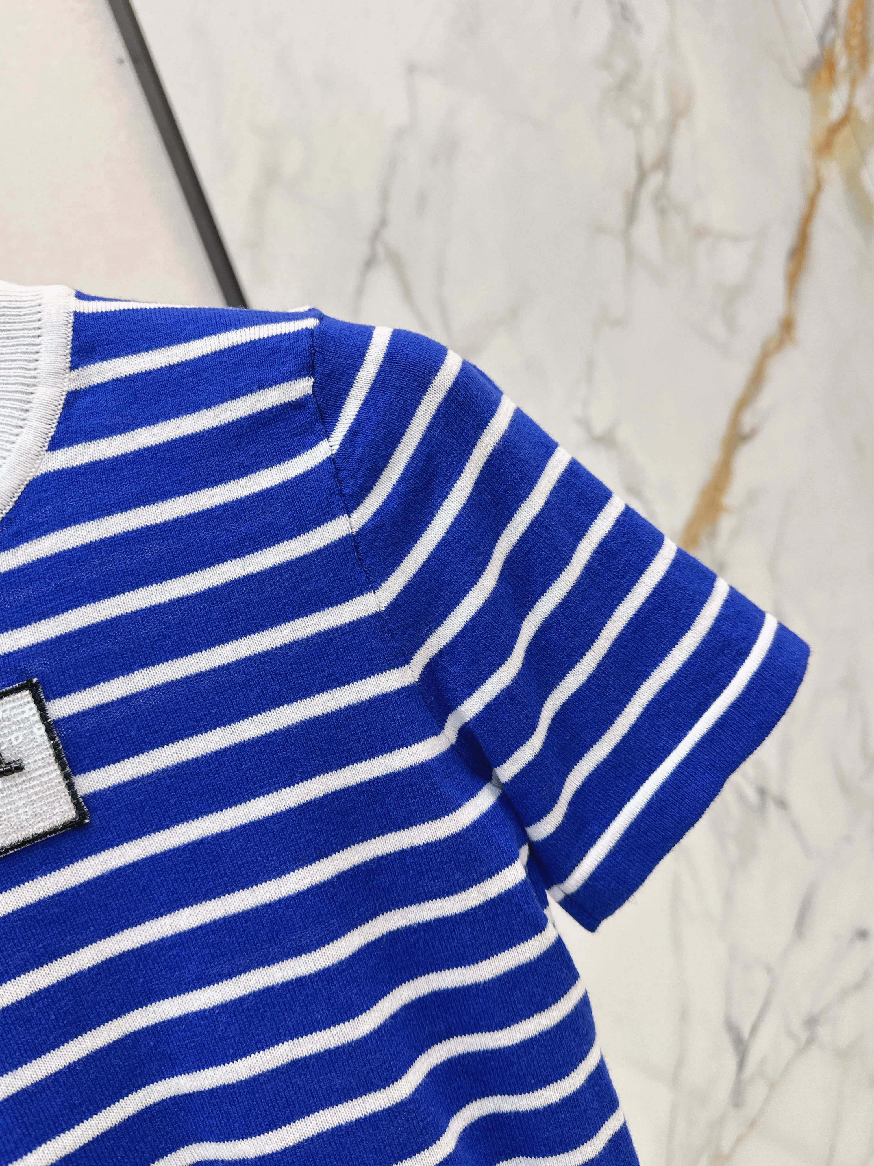 Chan 26ss stripe knit top