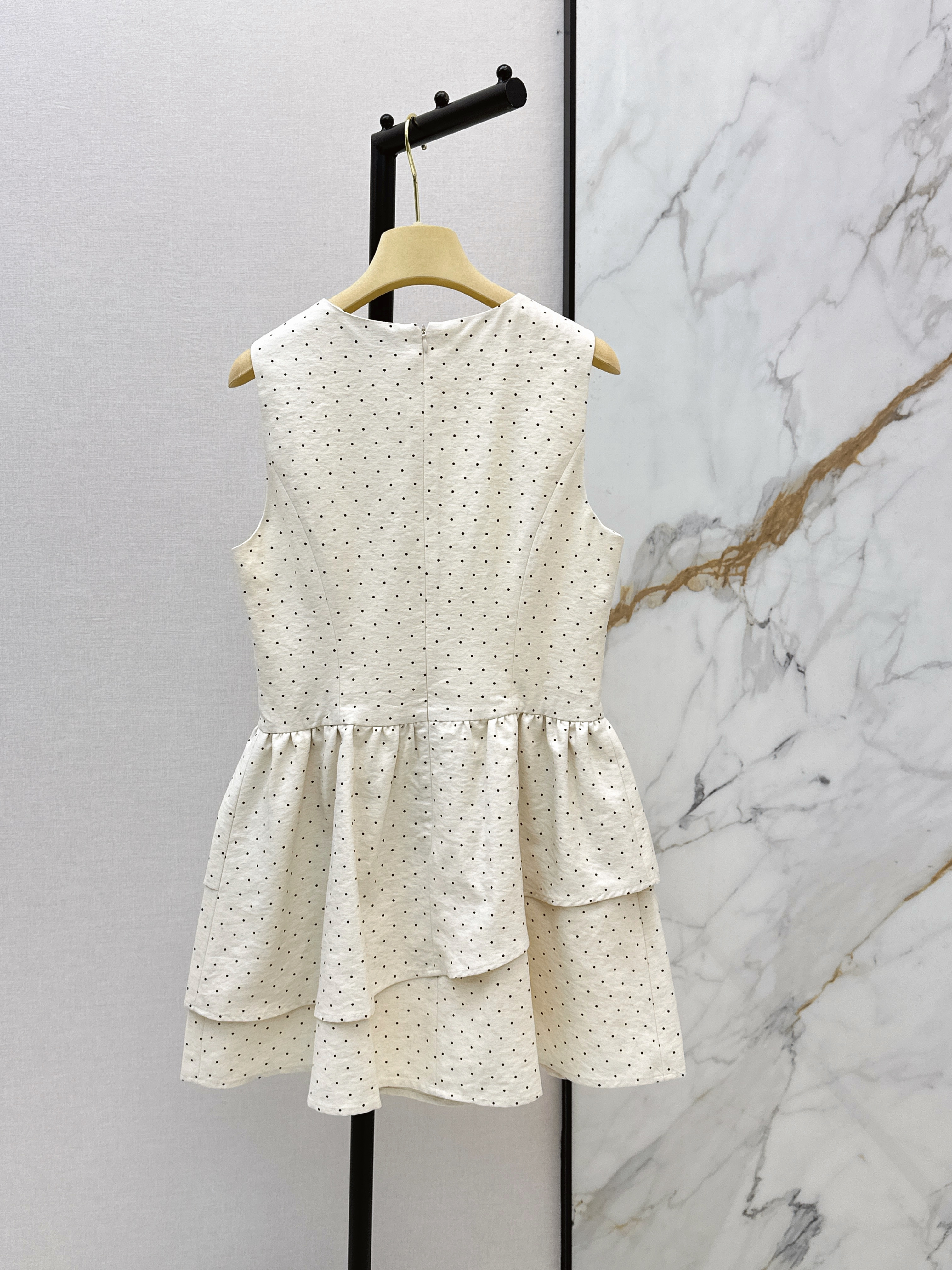 Miu 26ss polka dots dress