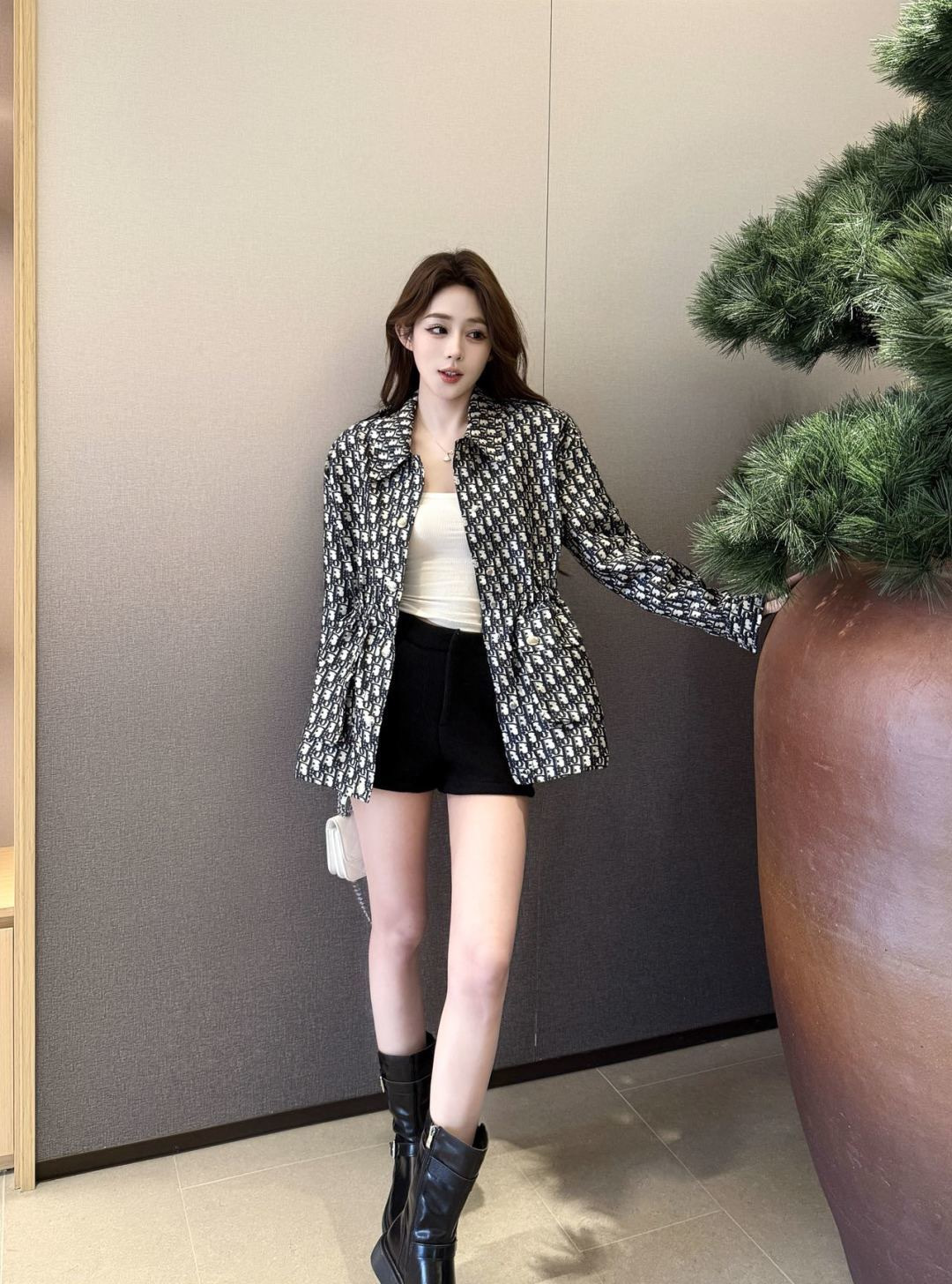 CD 26ss jacquard drawstring jacket