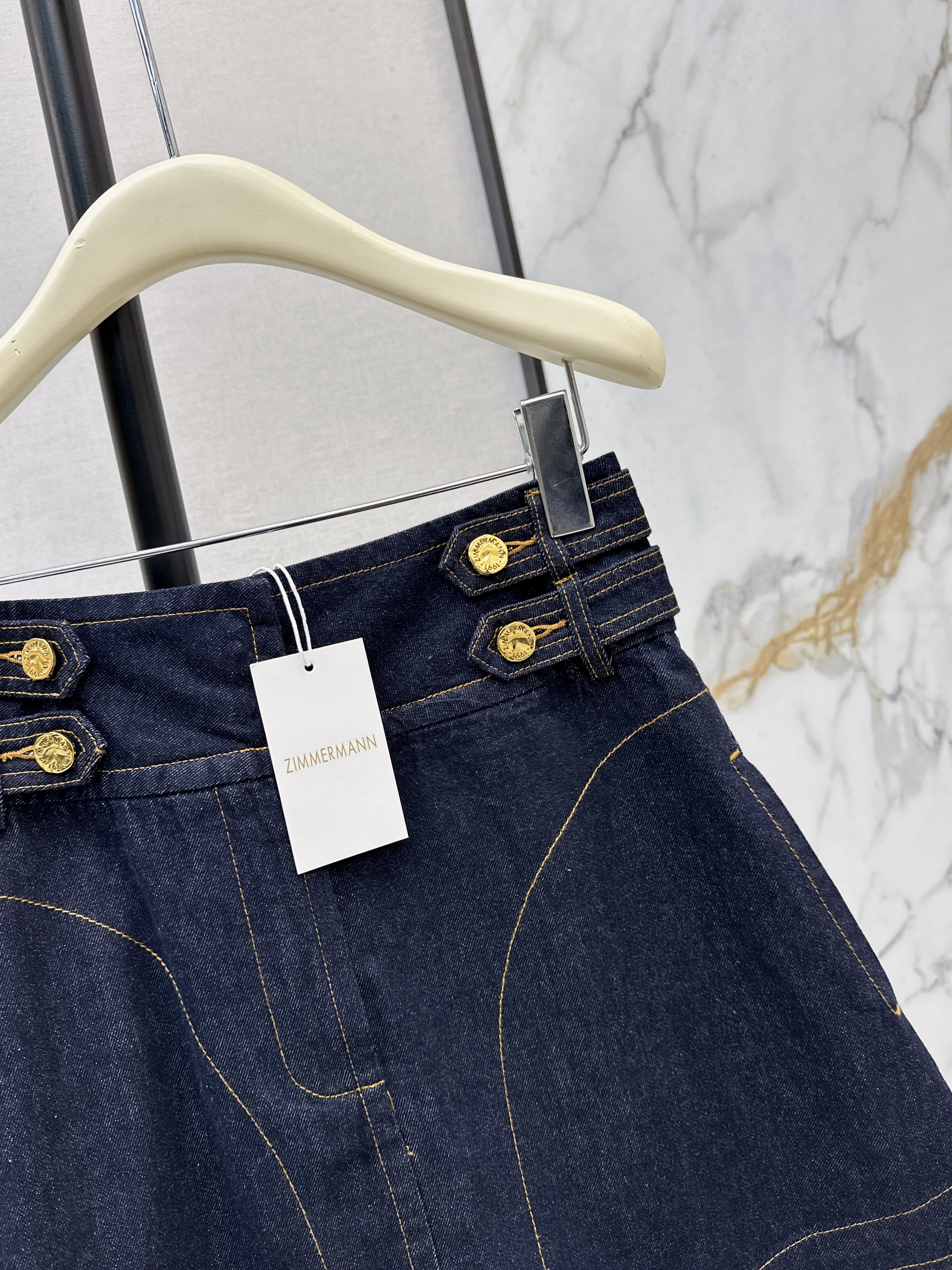 Zimm 26ss A-line denim skirt