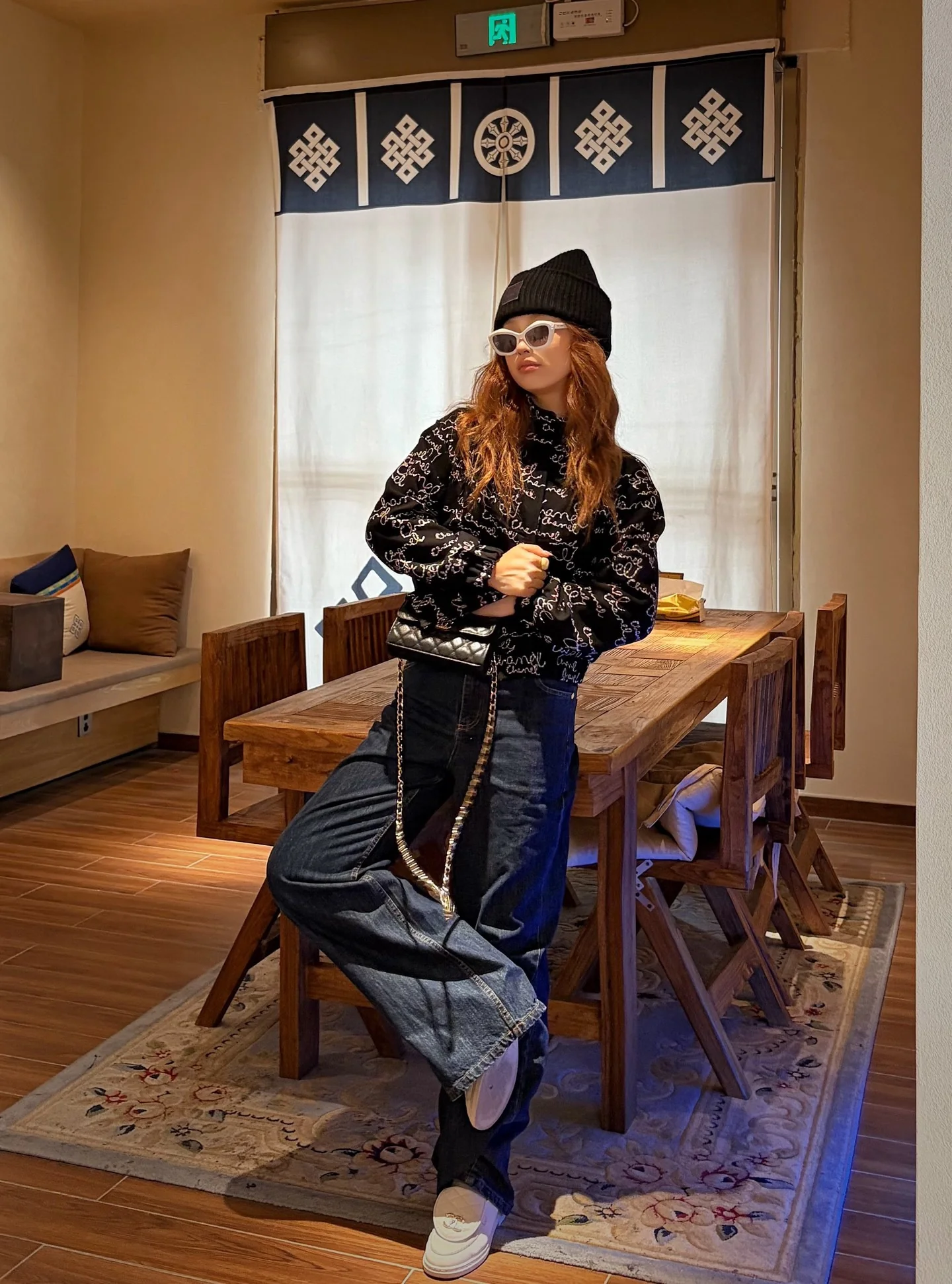 Chan 26ss sequin embroidery jacket