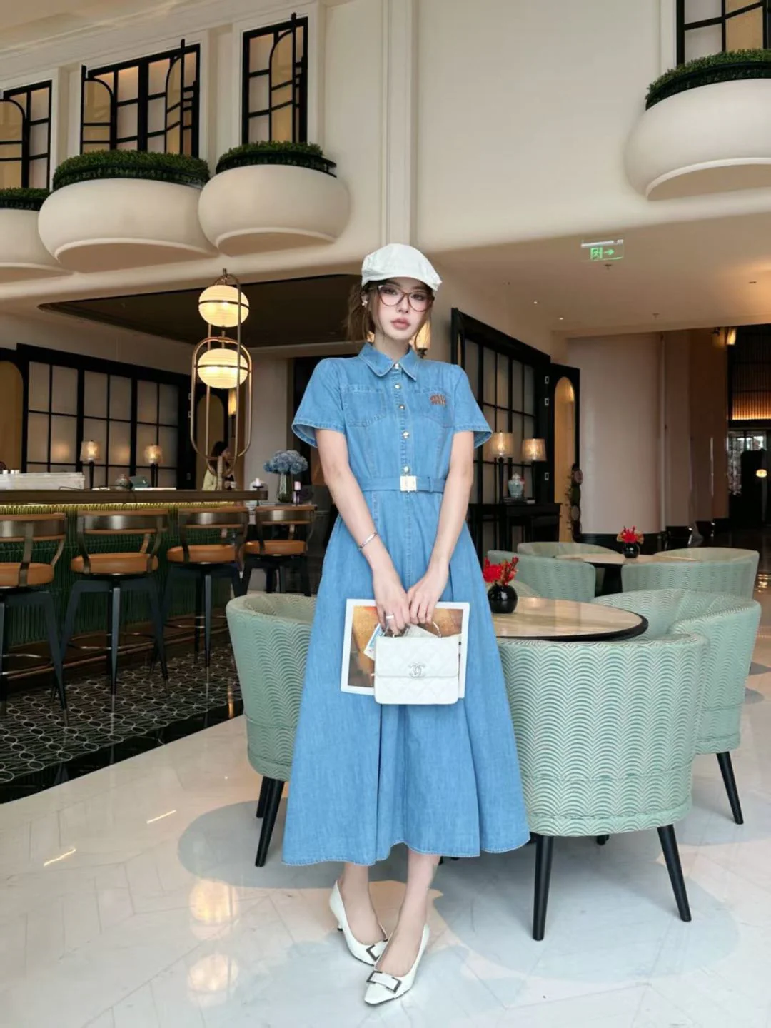 Miu 26ss denim dress