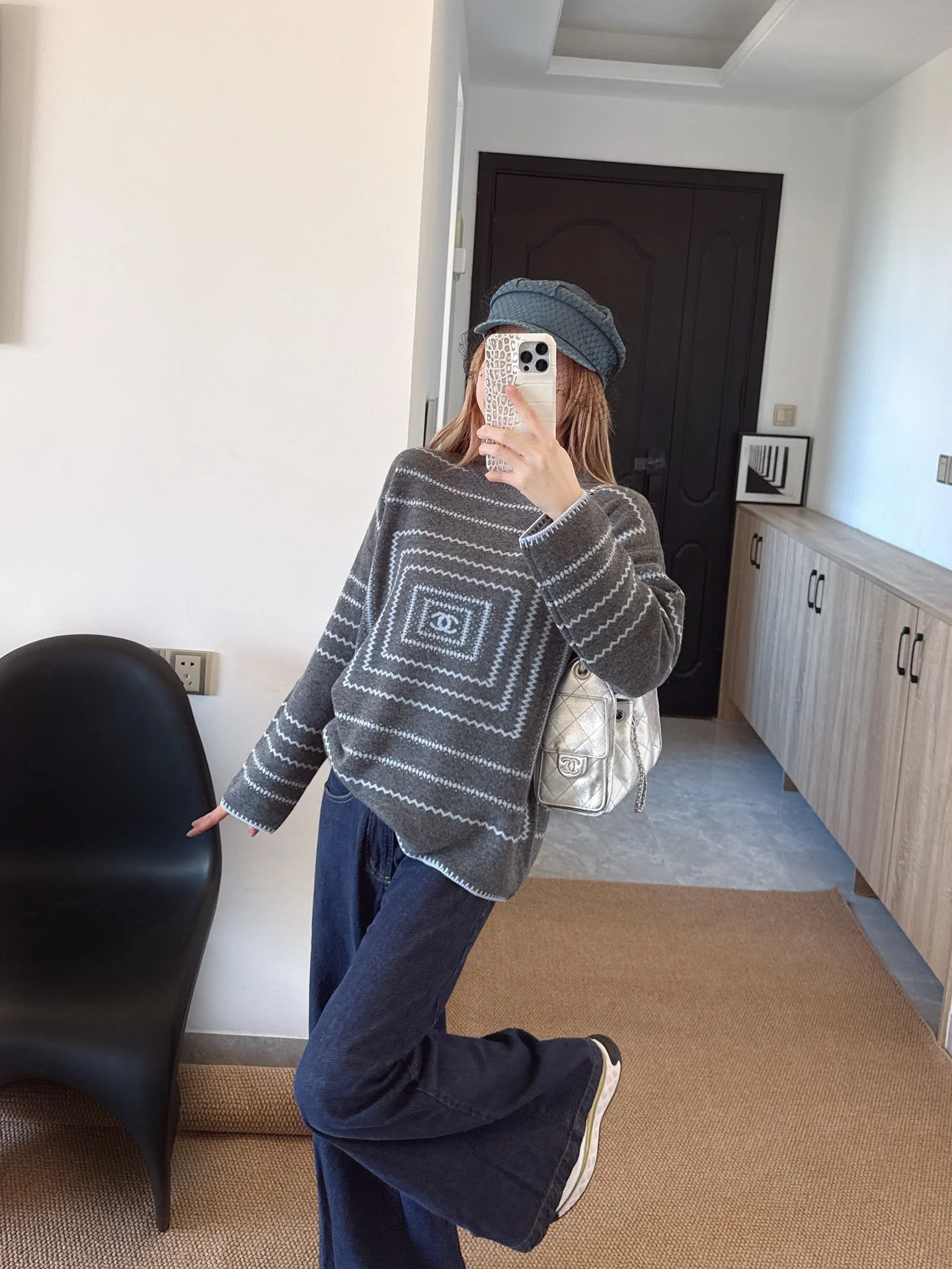 Chan 26ss jacquard sweater