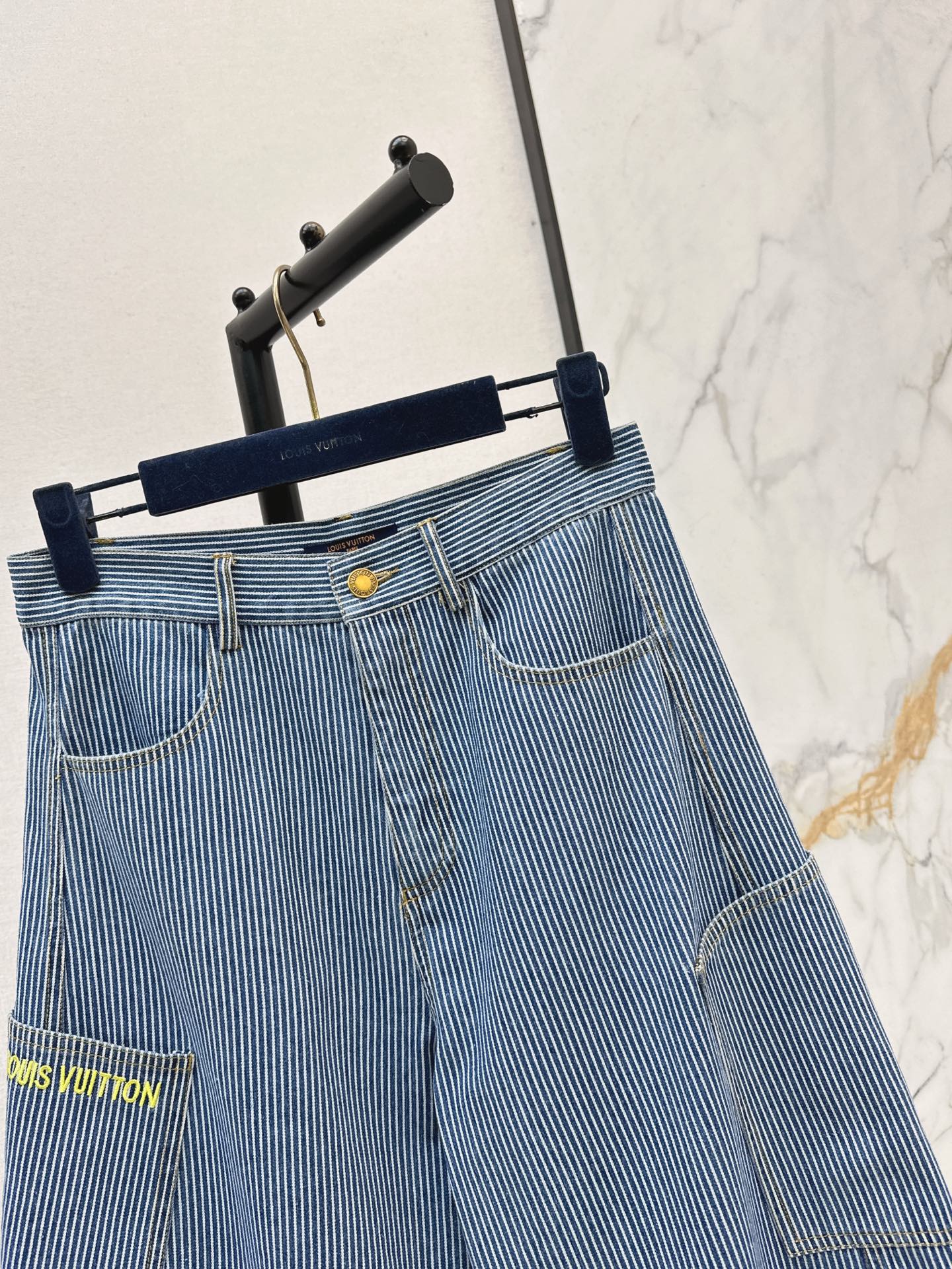 Louis 26ss stripe wide-leg jeans