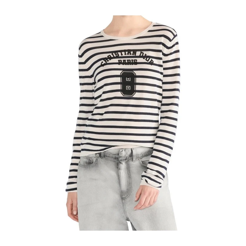 CD 26ss stripe knit basic tee