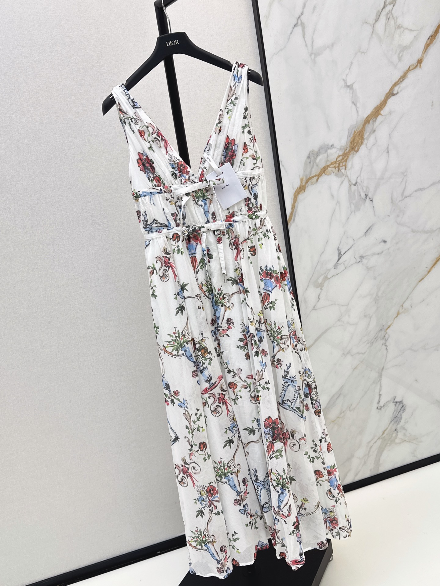 CD 26ss v-neck print dress