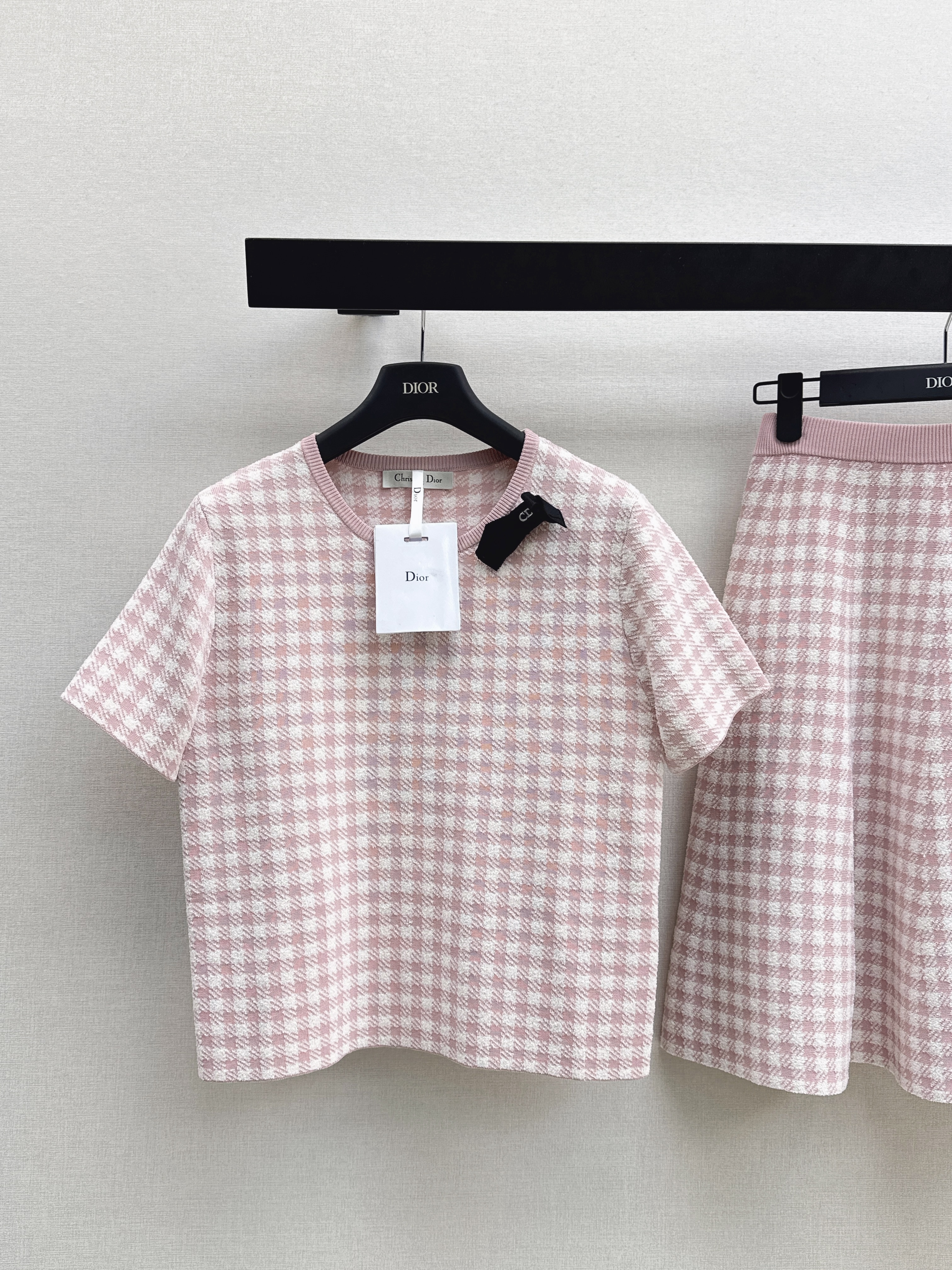 CD 26ss houdstong knitwear skirt set