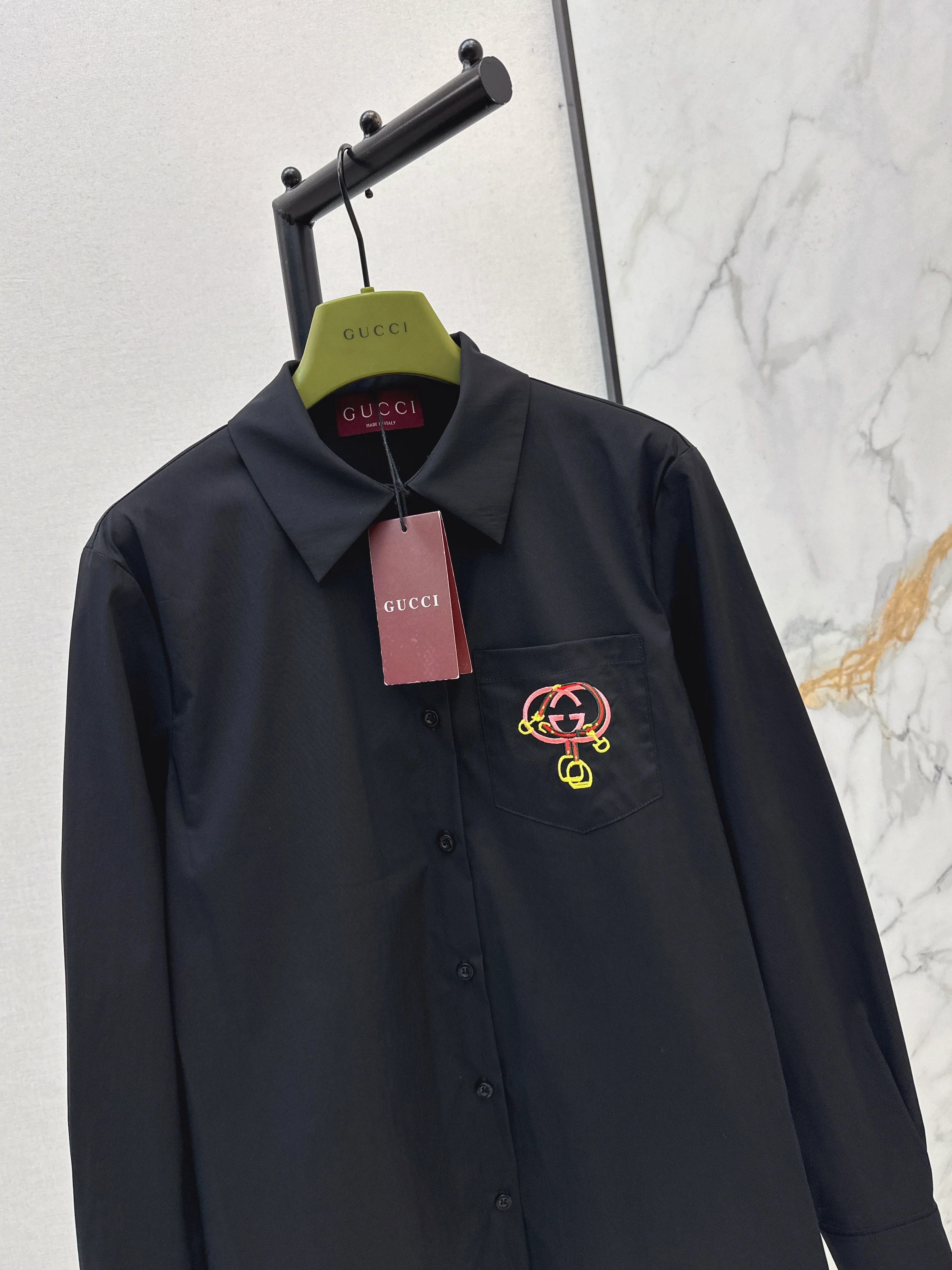 Gucc 26ss embroidery shirts