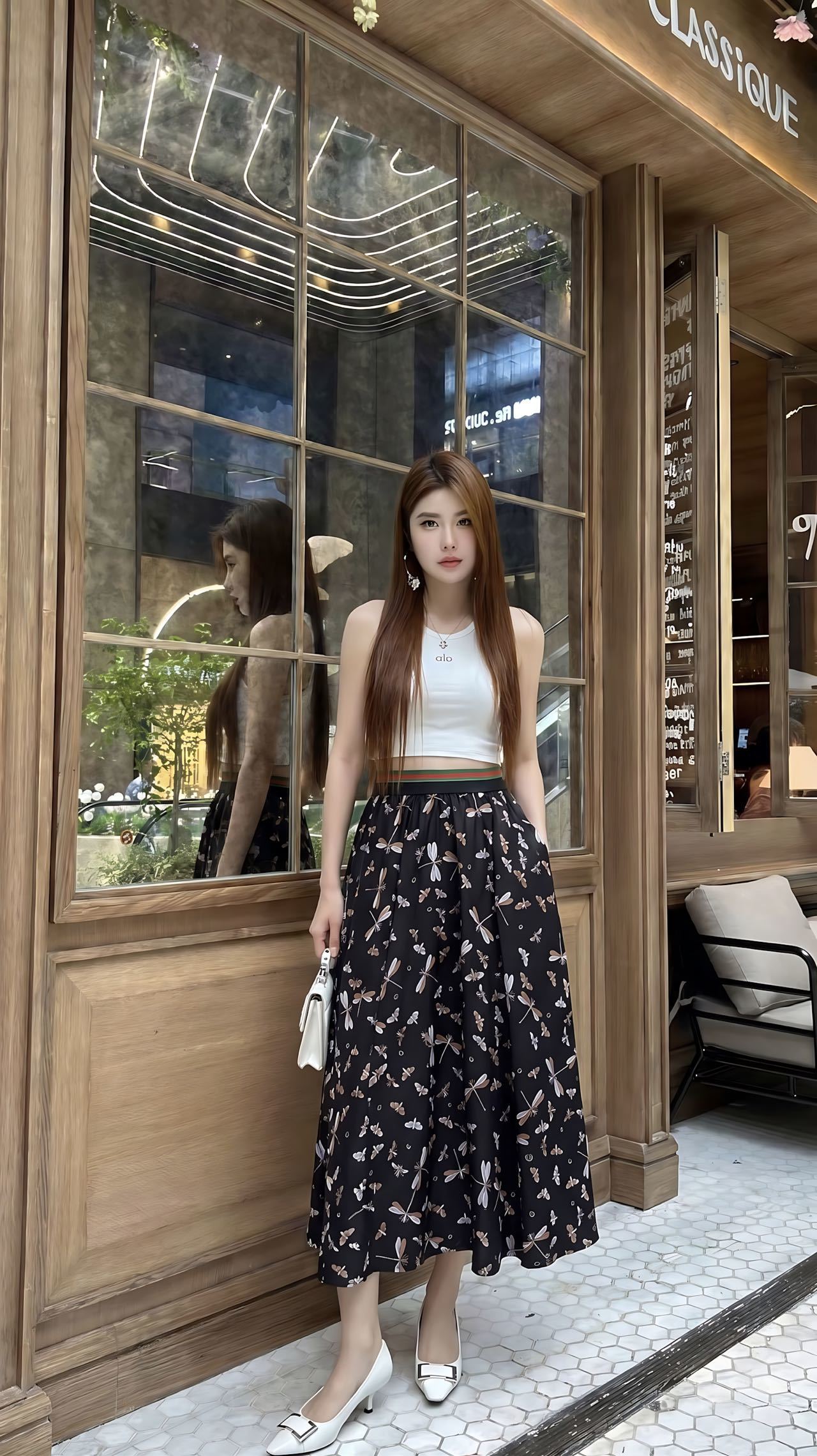 Guc 26ss print skirt