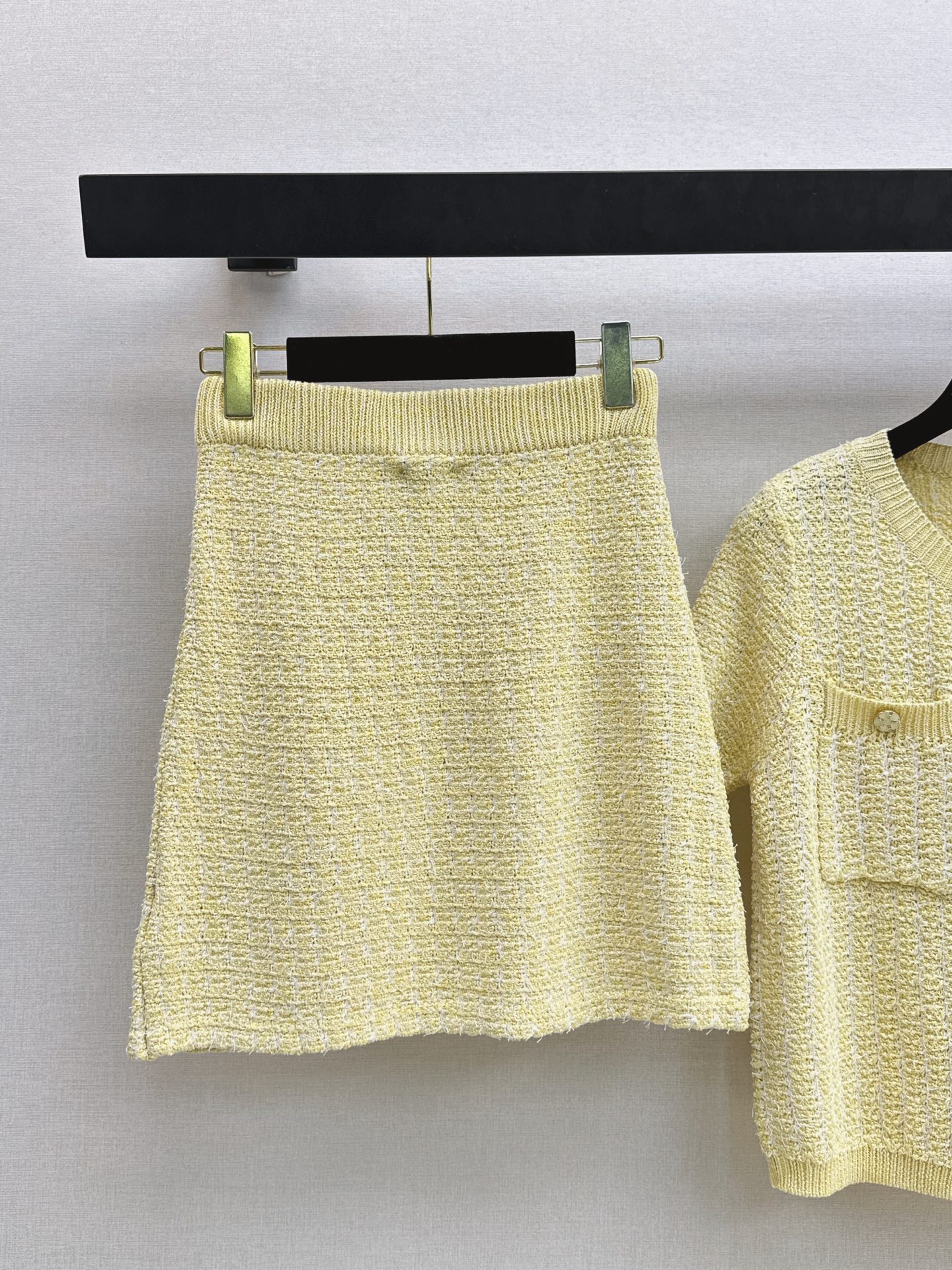 Chan 26ss knit cardigan skirt sets