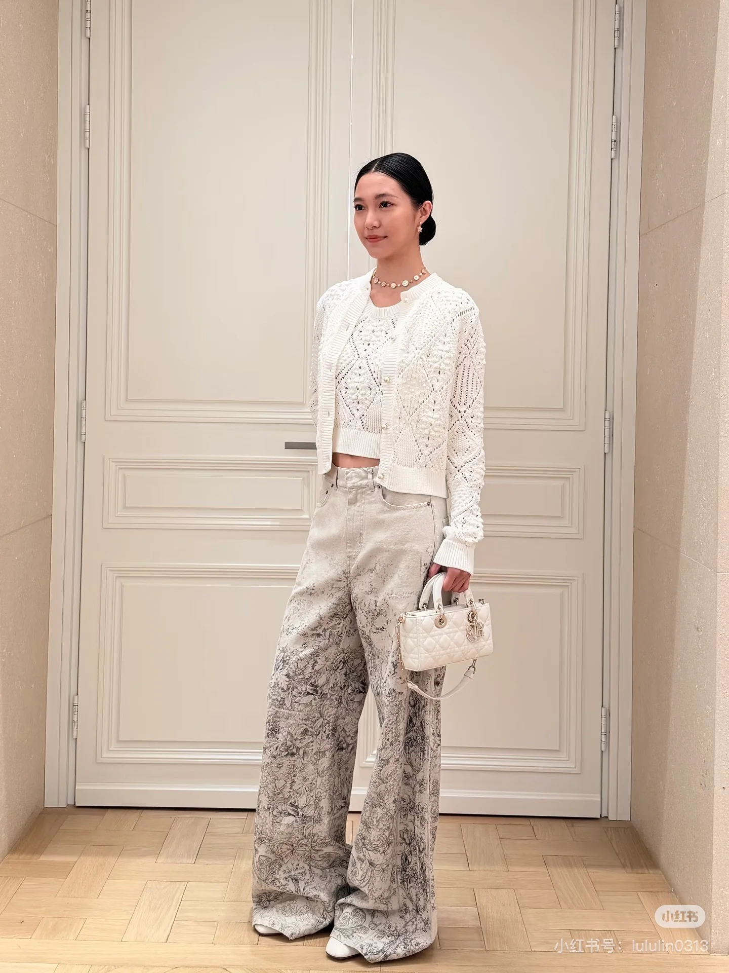 CD 26ss print denim pants