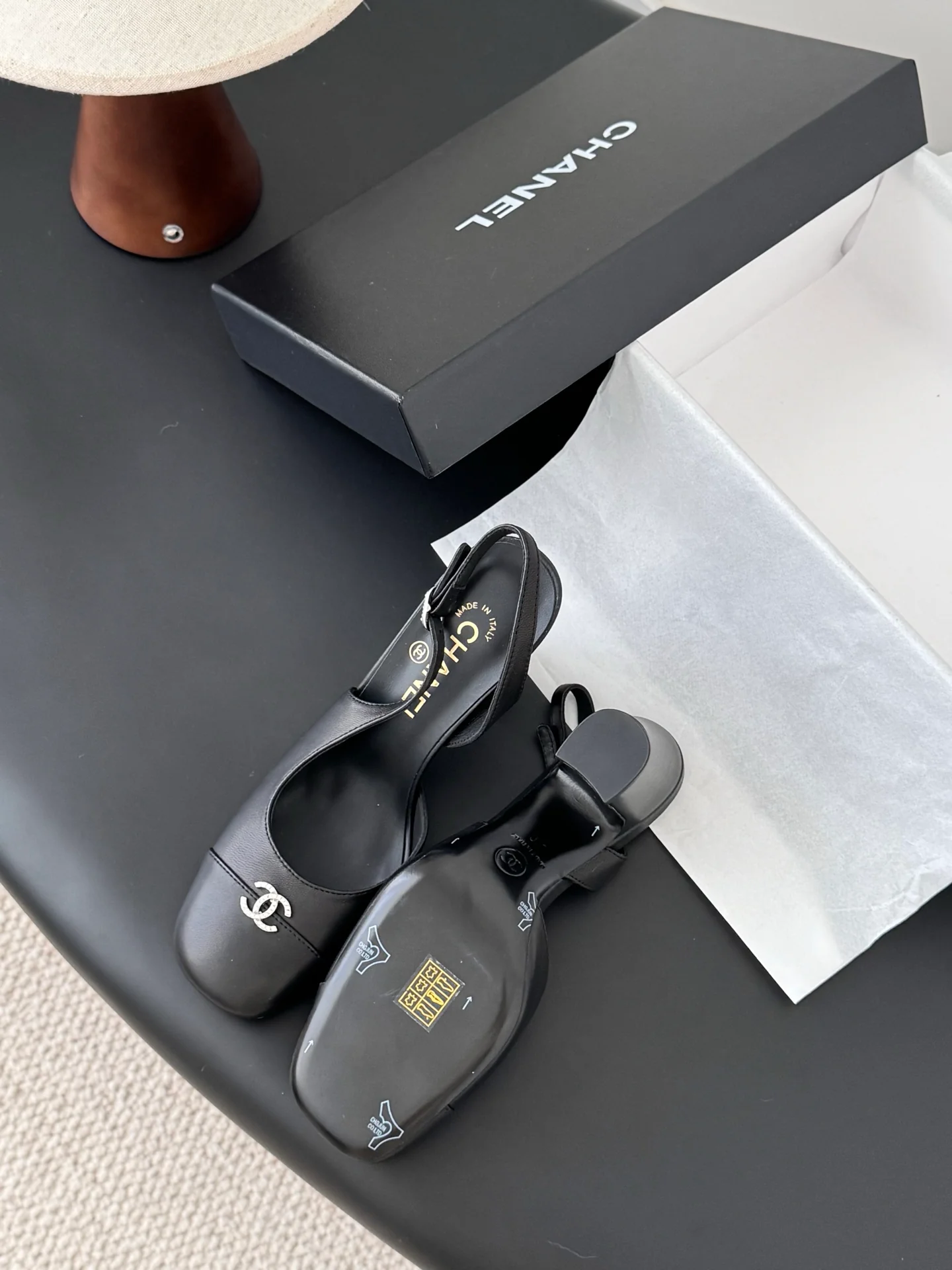 Chan 25fw slingback mary jane chunky heels