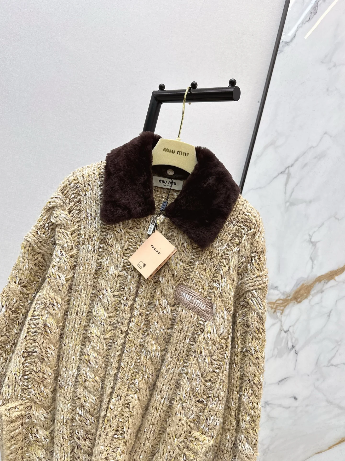 Miu 26ss zip-up jacket