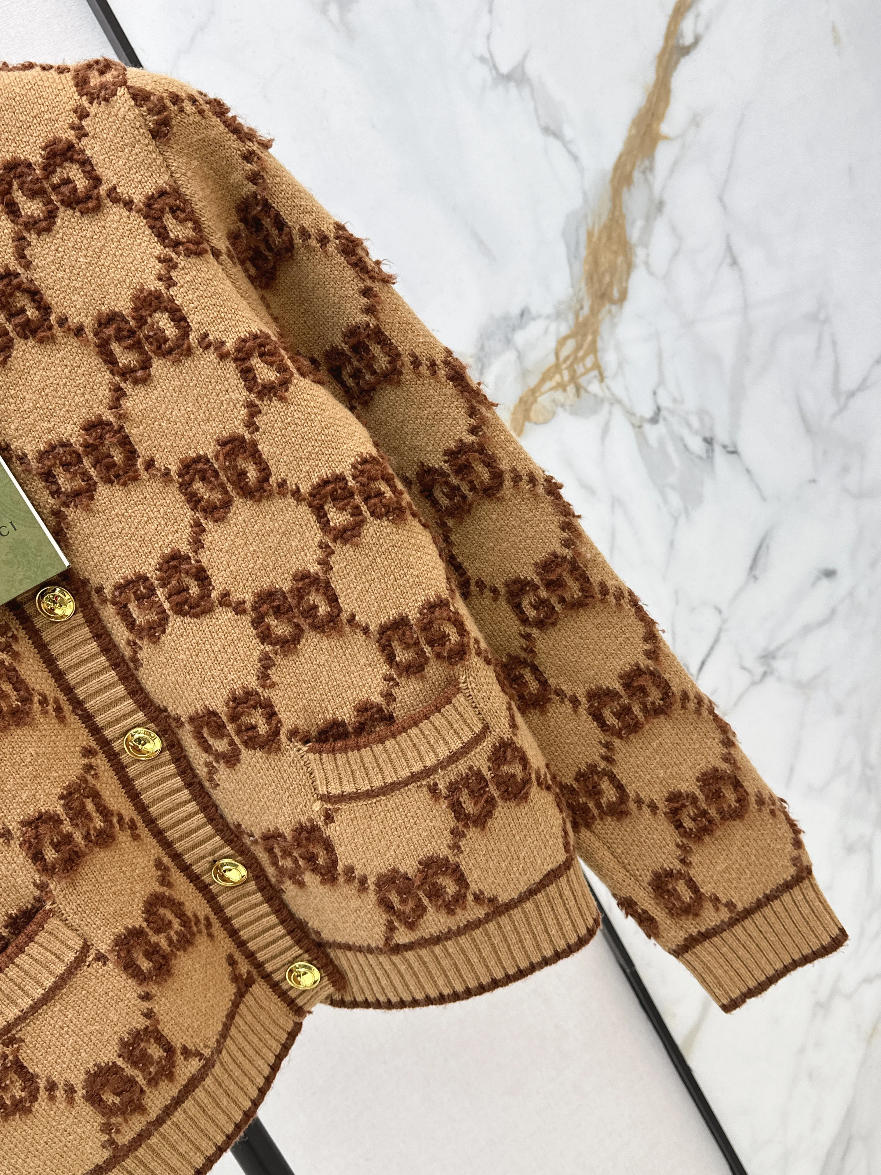Gucc 26ss jacquard cardigan