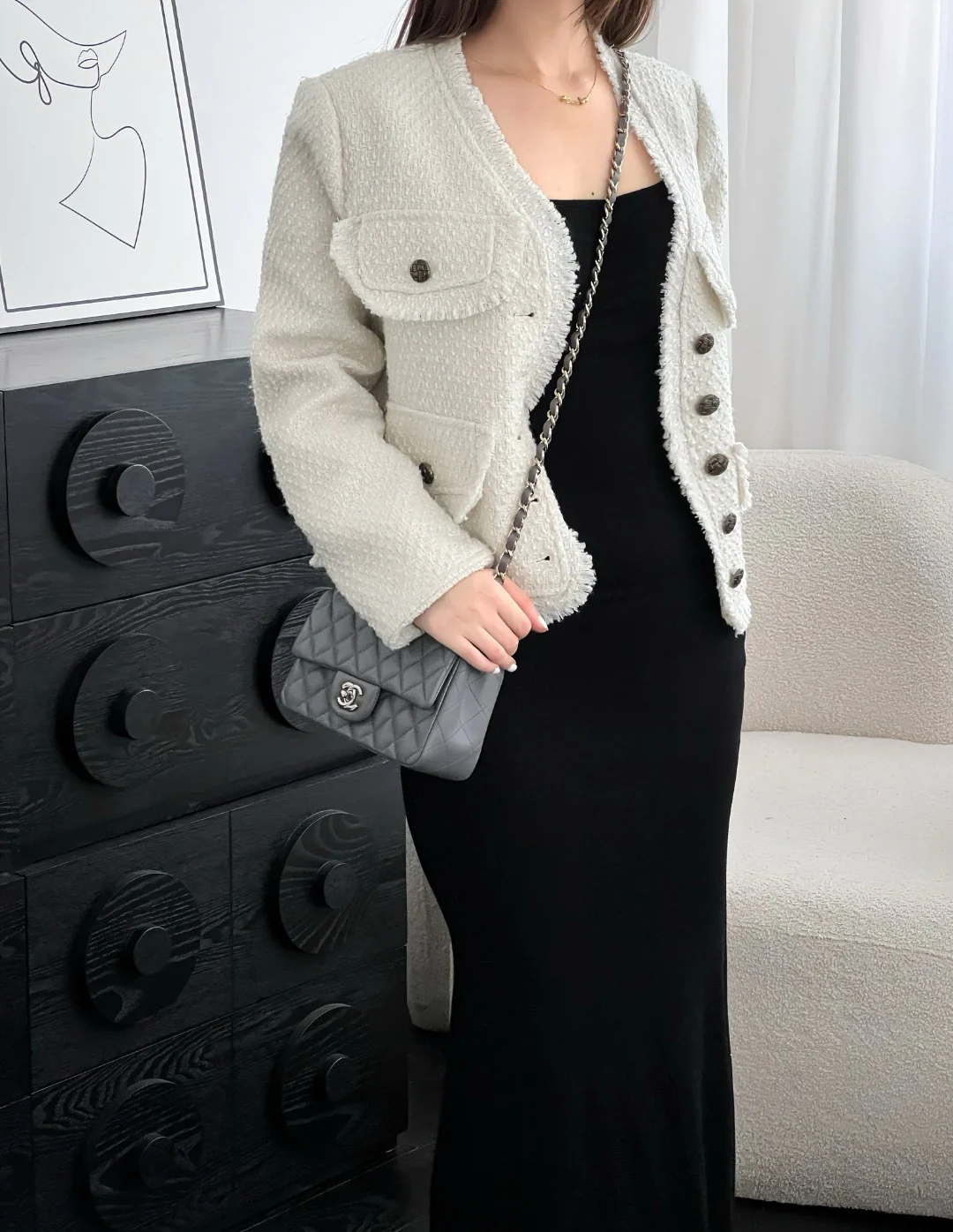 Chan cf20 chain shoulder bag