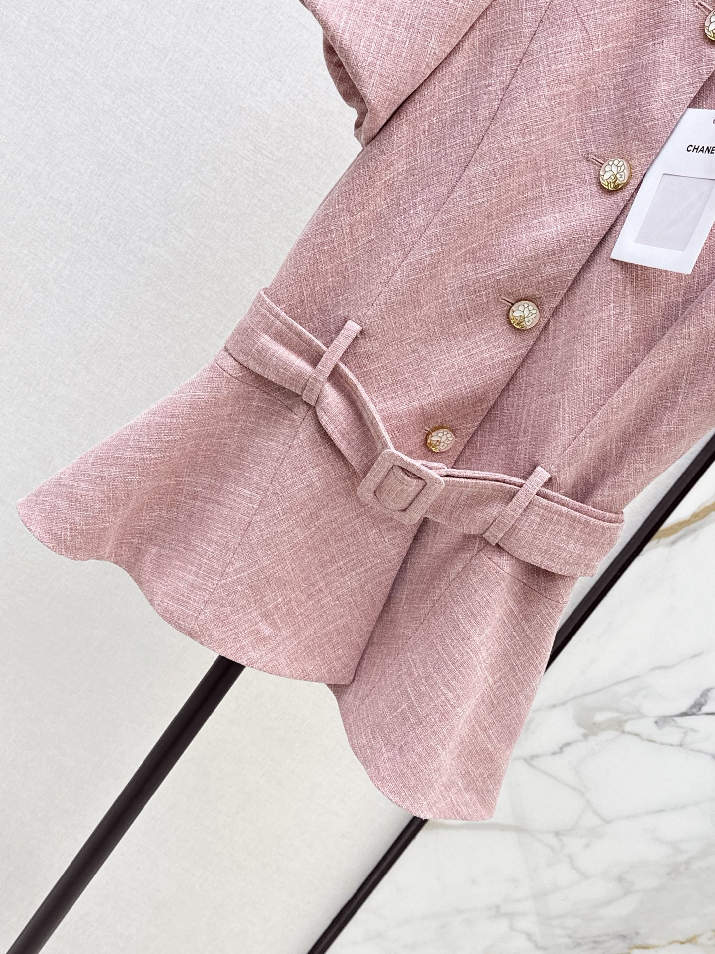 Chan 26ss belted woven jacket