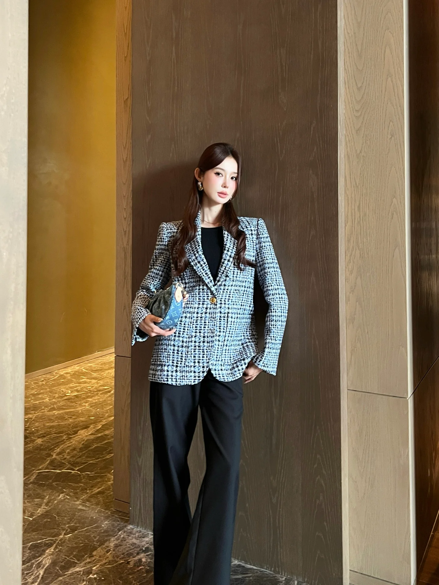 Louis 26ss woven blazer