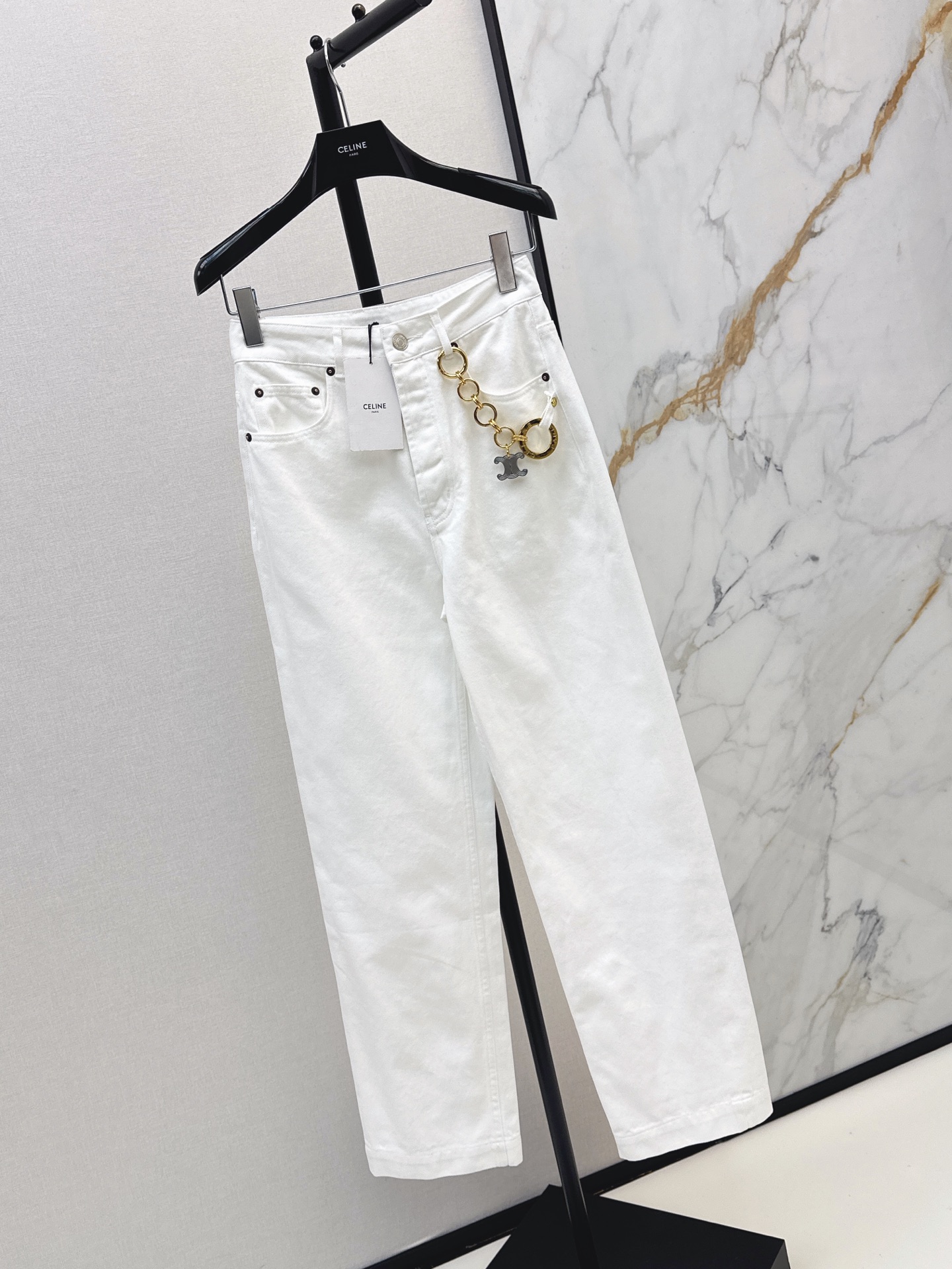 Celi 26ss metal pendant jeans