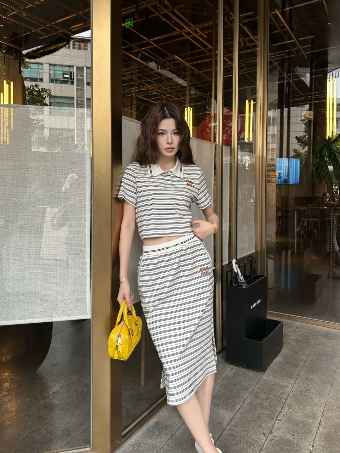 Miu 26ss stripe outfit sets