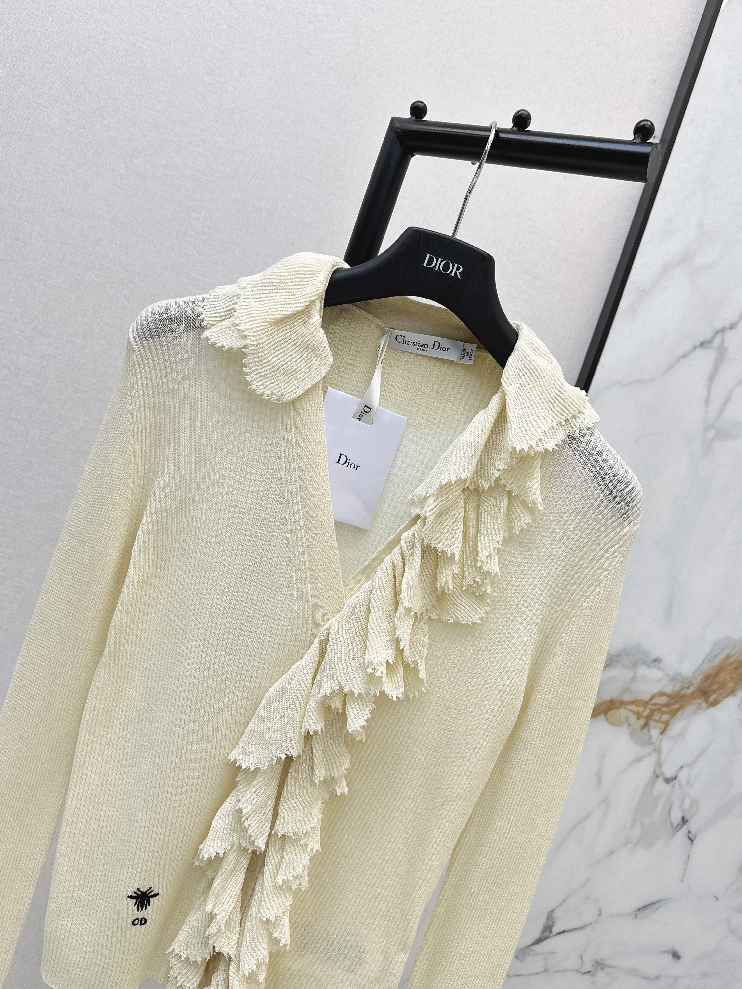 CD 26ss detachable lace collar cardigan