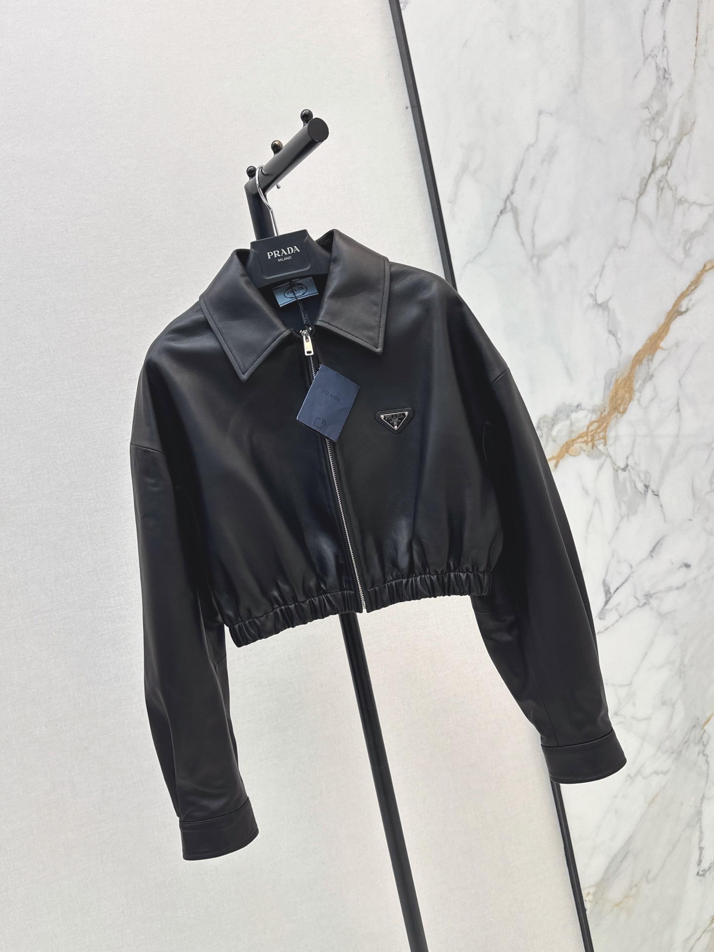Pra 26ss sheepskin cropped jacket