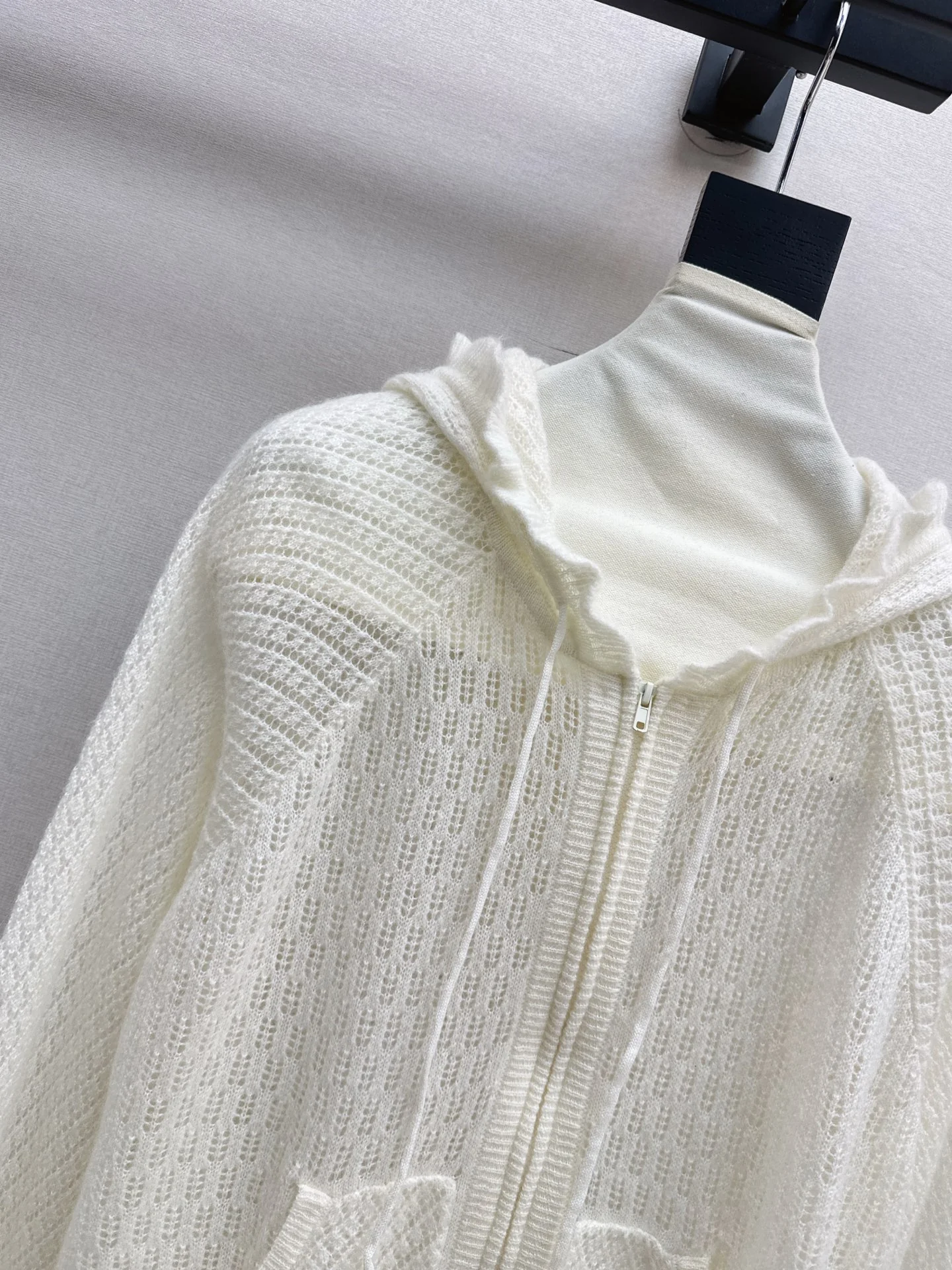 CD 25fw hooded knit cardigan