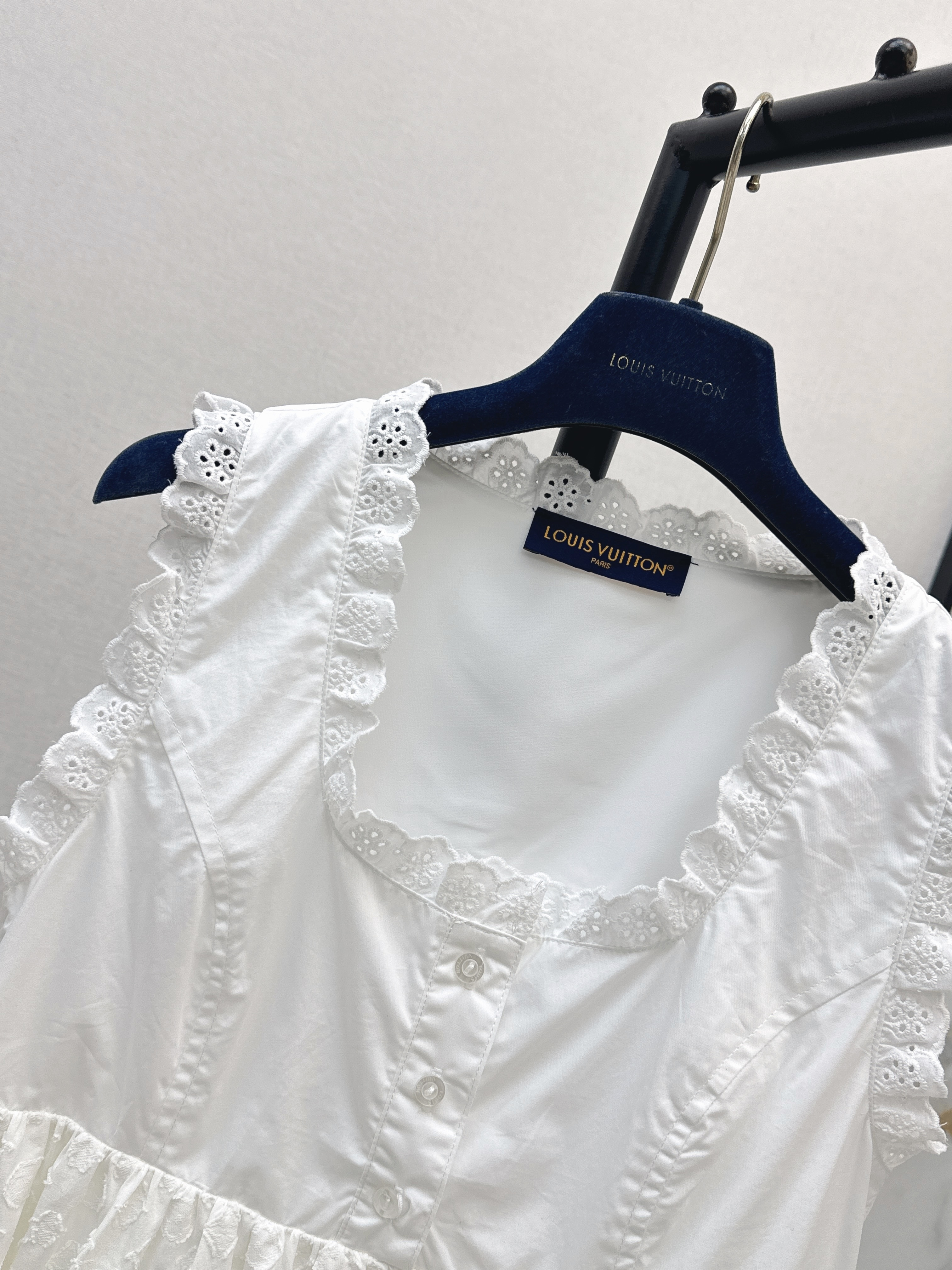 Loui 26ss jacquard ruffle dress